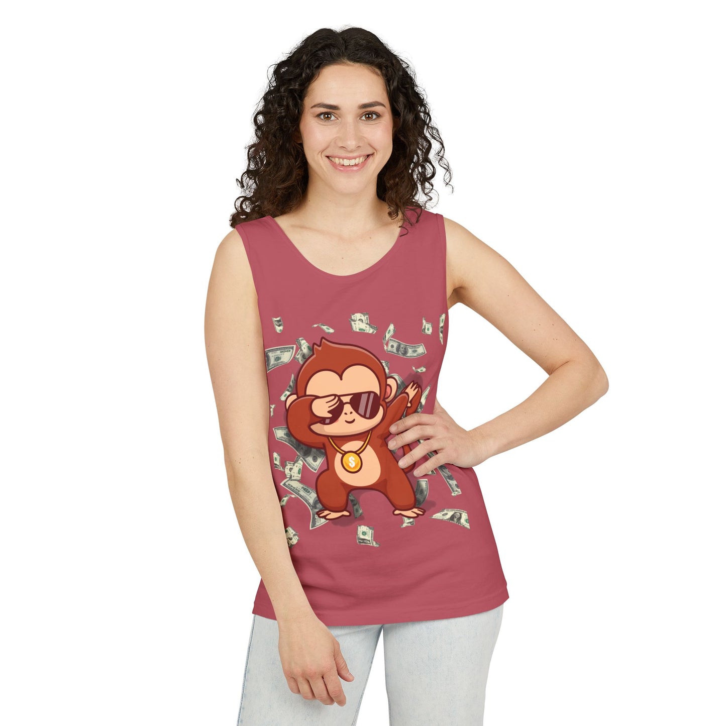 Garment-Dyed Tank Top - Sustainable US Cotton - Unisex Fit, Men's Stylish Tank Top, Specially Made Money Rolling Variant