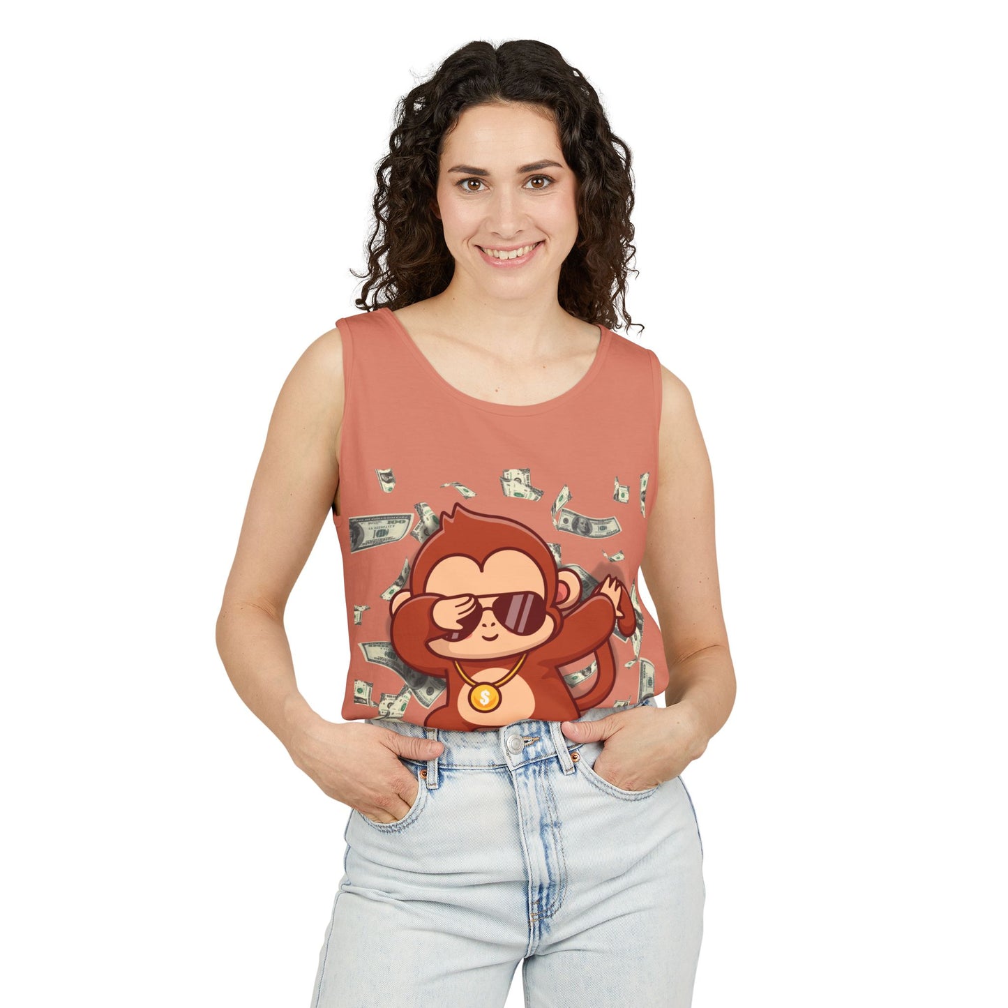 Garment-Dyed Tank Top - Sustainable US Cotton - Unisex Fit, Men's Stylish Tank Top, Specially Made Money Rolling Variant
