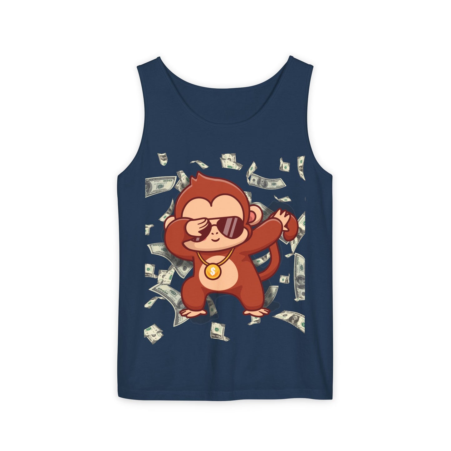 Garment-Dyed Tank Top - Sustainable US Cotton - Unisex Fit, Men's Stylish Tank Top, Specially Made Money Rolling Variant