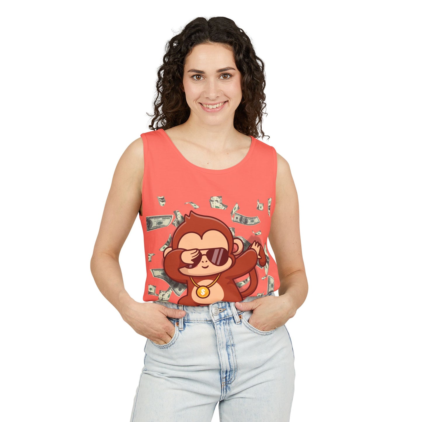 Garment-Dyed Tank Top - Sustainable US Cotton - Unisex Fit, Men's Stylish Tank Top, Specially Made Money Rolling Variant