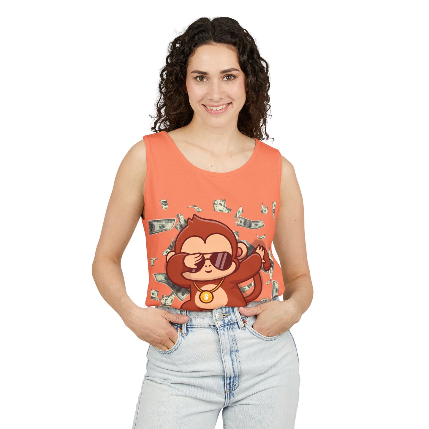 Garment-Dyed Tank Top - Sustainable US Cotton - Unisex Fit, Men's Stylish Tank Top, Specially Made Money Rolling Variant
