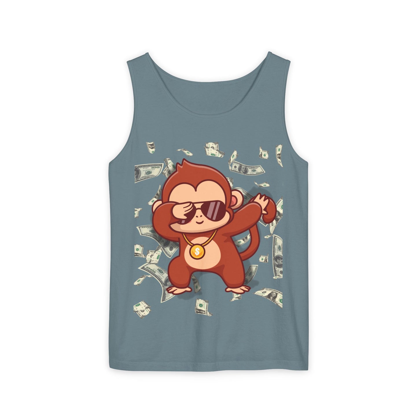 Garment-Dyed Tank Top - Sustainable US Cotton - Unisex Fit, Men's Stylish Tank Top, Specially Made Money Rolling Variant