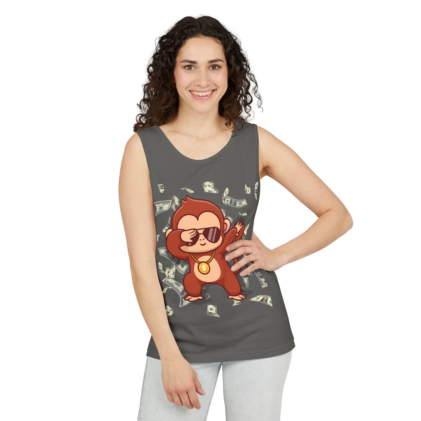 Garment-Dyed Tank Top - Sustainable US Cotton - Unisex Fit, Men's Stylish Tank Top, Specially Made Money Rolling Variant