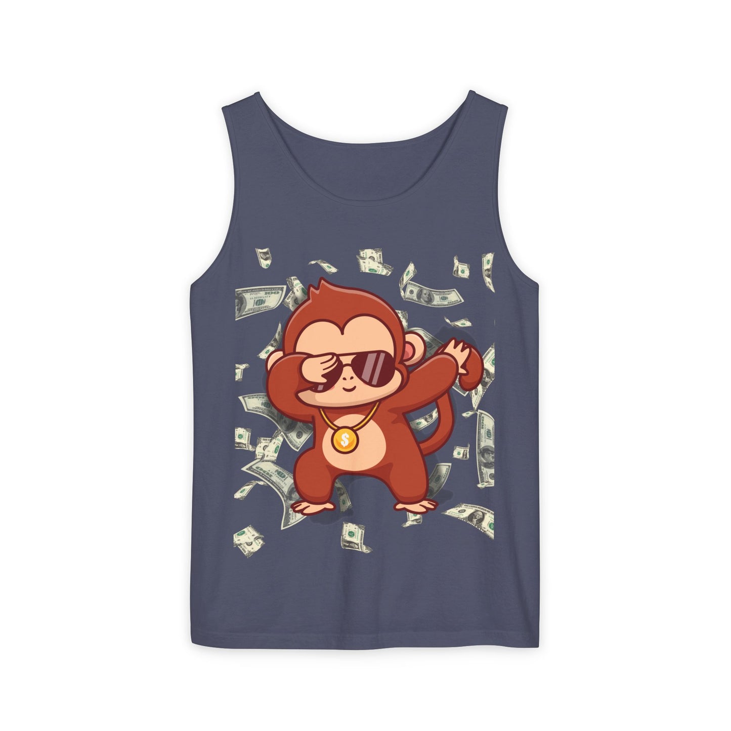 Garment-Dyed Tank Top - Sustainable US Cotton - Unisex Fit, Men's Stylish Tank Top, Specially Made Money Rolling Variant