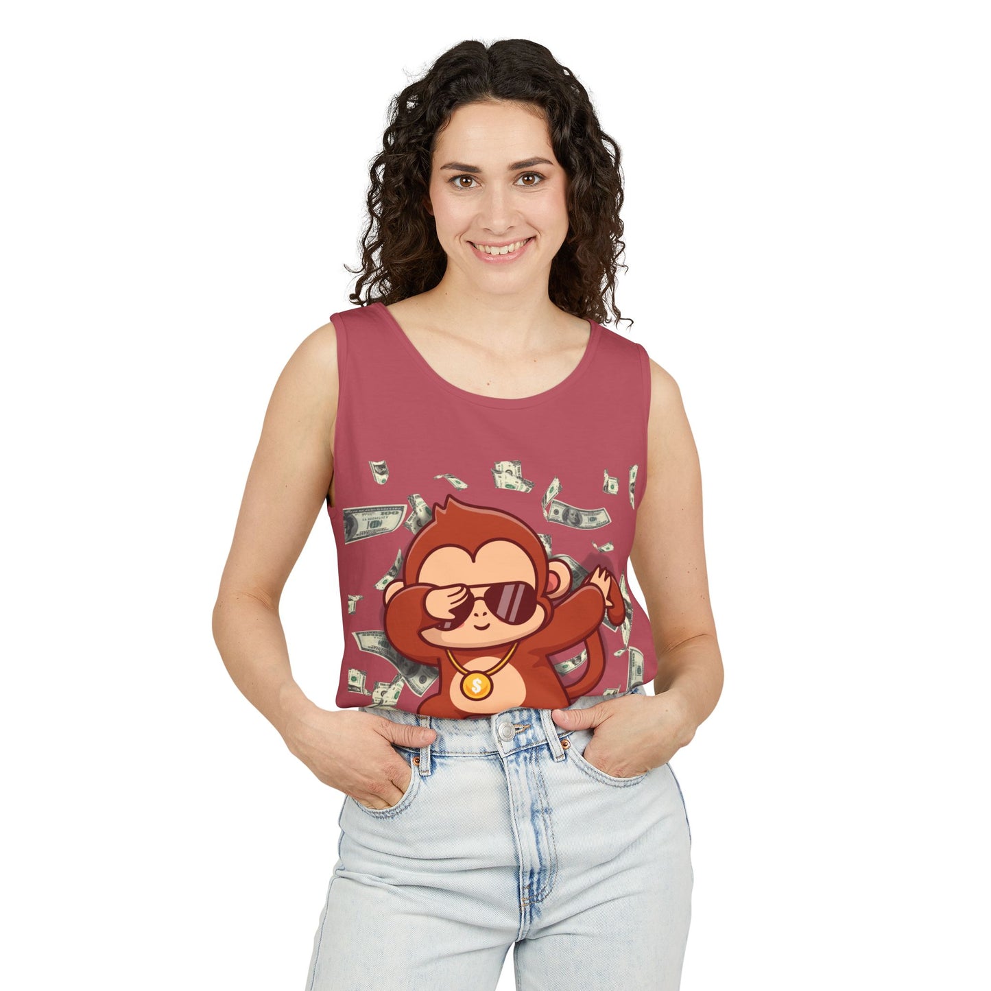 Garment-Dyed Tank Top - Sustainable US Cotton - Unisex Fit, Men's Stylish Tank Top, Specially Made Money Rolling Variant