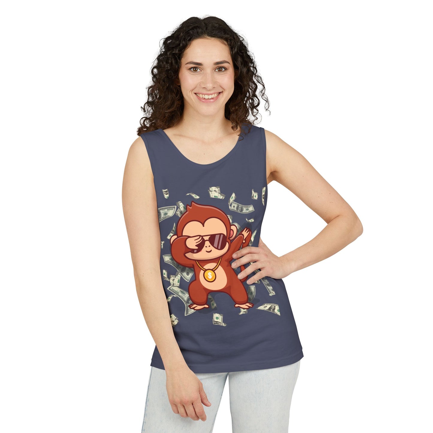 Garment-Dyed Tank Top - Sustainable US Cotton - Unisex Fit, Men's Stylish Tank Top, Specially Made Money Rolling Variant