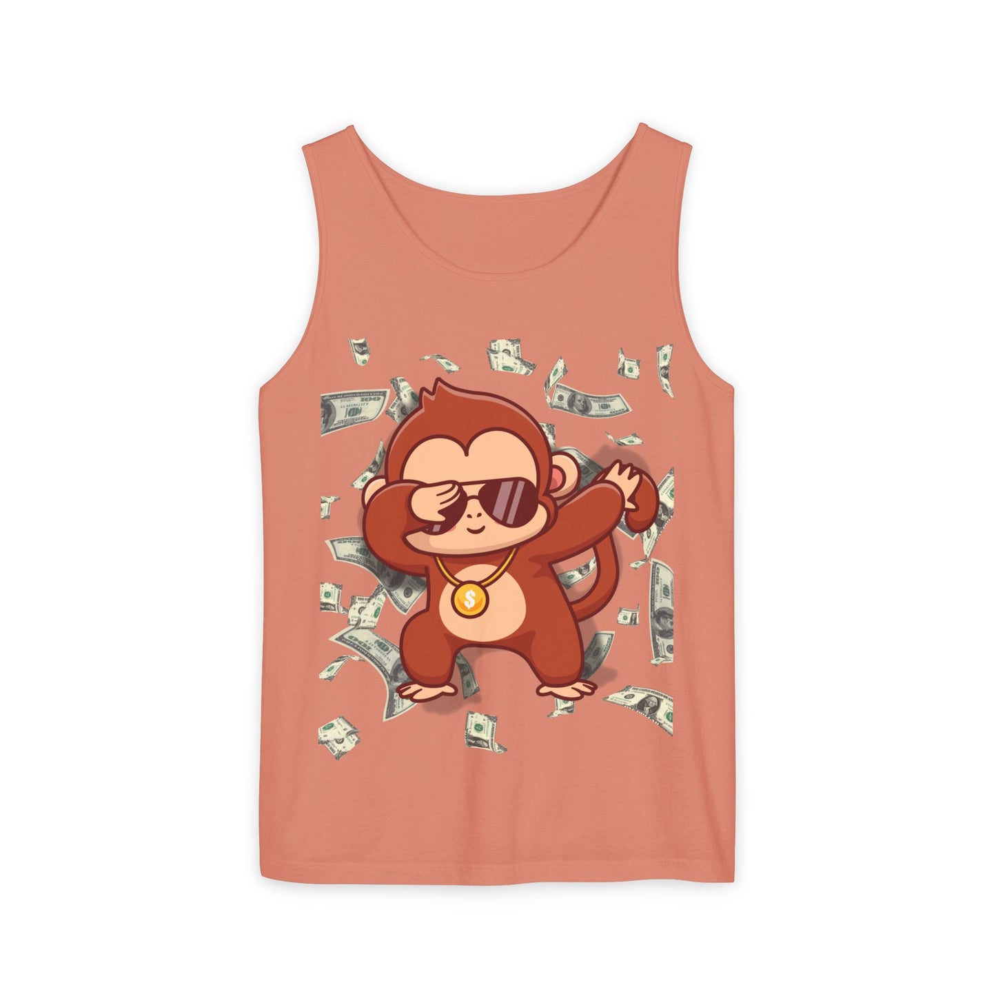 Garment-Dyed Tank Top - Sustainable US Cotton - Unisex Fit, Men's Stylish Tank Top, Specially Made Money Rolling Variant