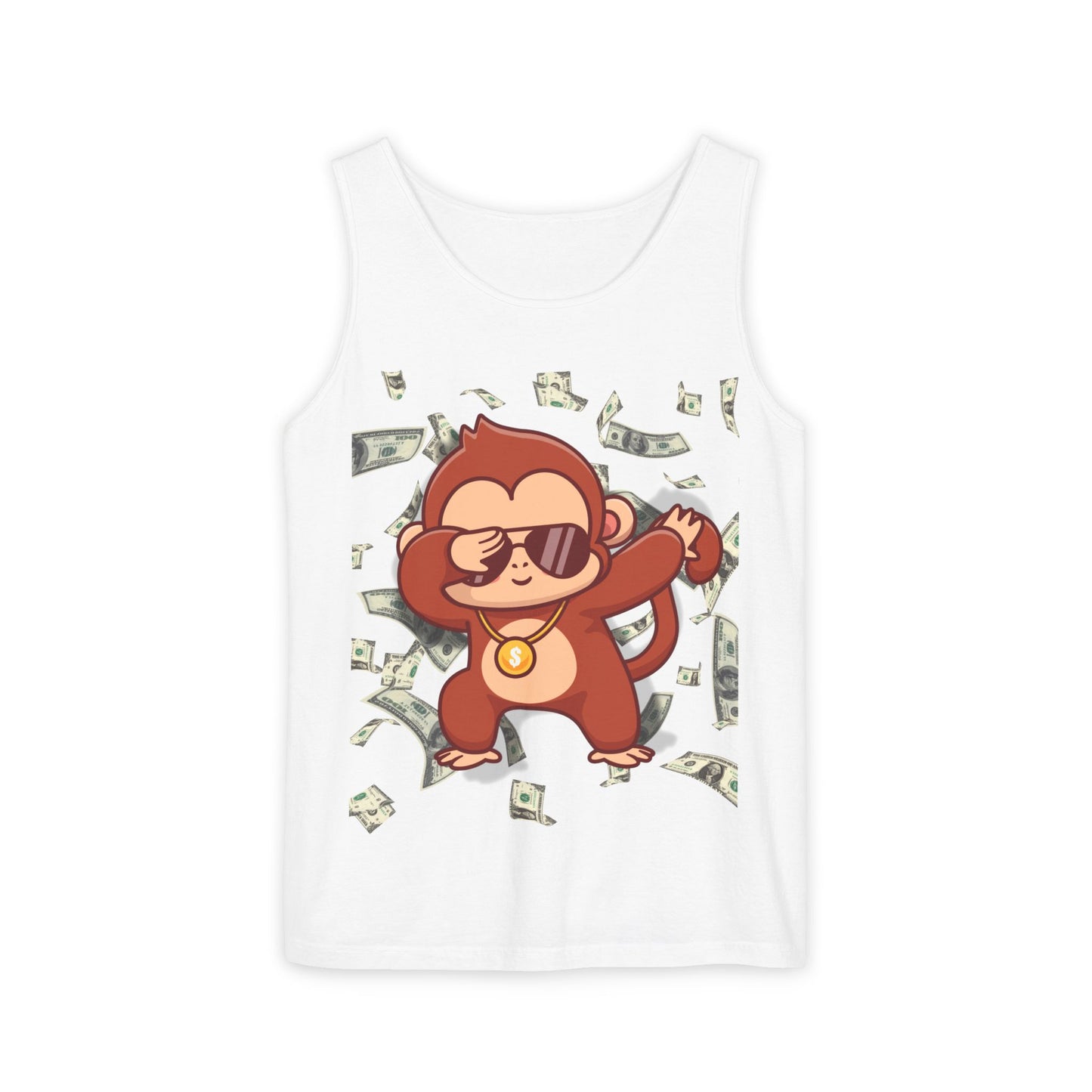 Garment-Dyed Tank Top - Sustainable US Cotton - Unisex Fit, Men's Stylish Tank Top, Specially Made Money Rolling Variant