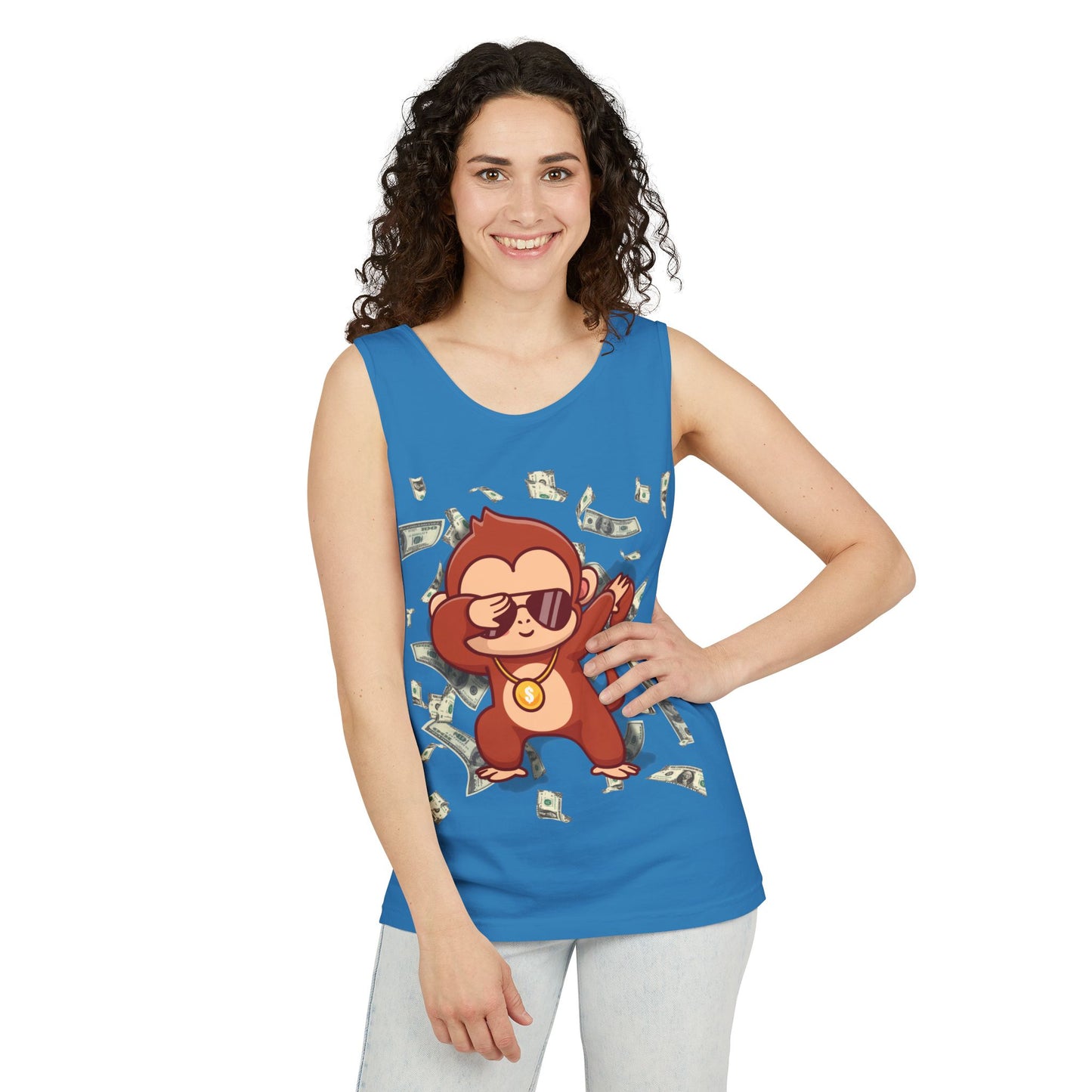Garment-Dyed Tank Top - Sustainable US Cotton - Unisex Fit, Men's Stylish Tank Top, Specially Made Money Rolling Variant