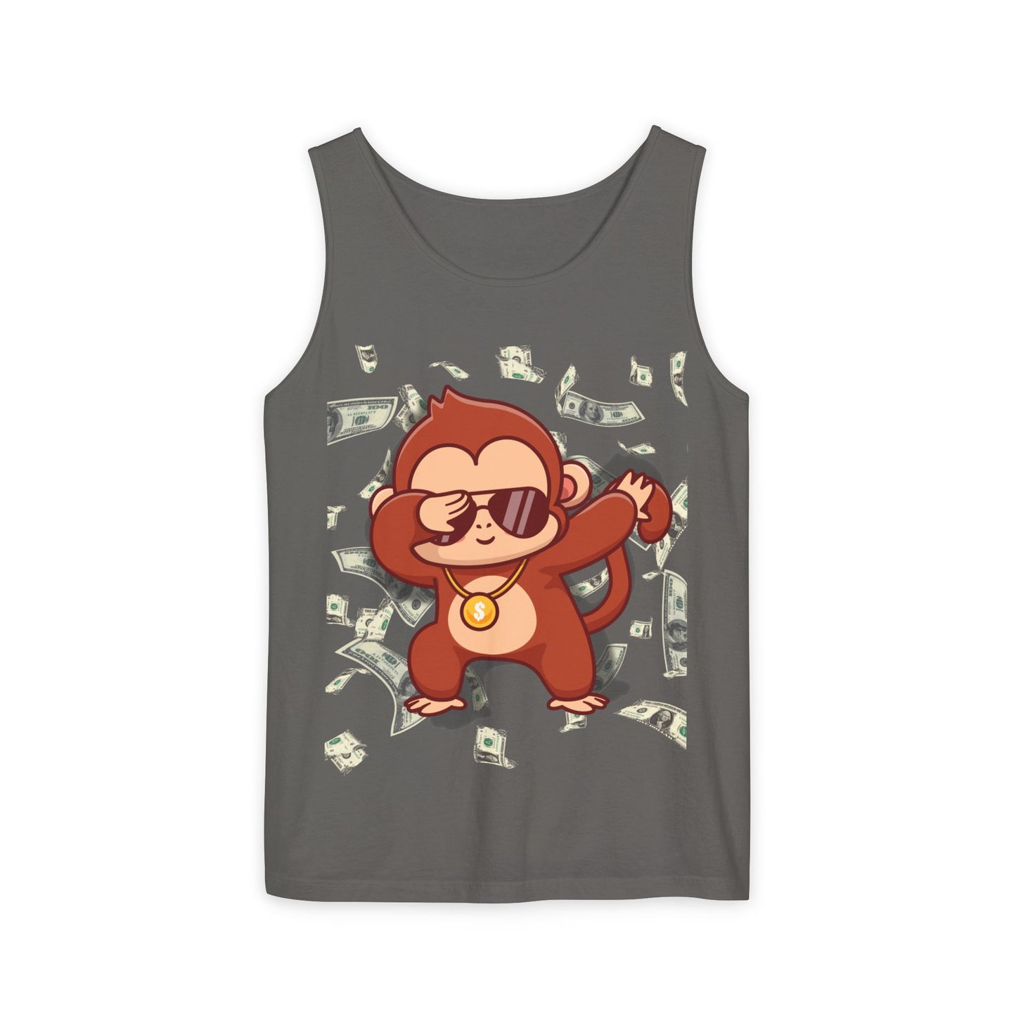 Garment-Dyed Tank Top - Sustainable US Cotton - Unisex Fit, Men's Stylish Tank Top, Specially Made Money Rolling Variant