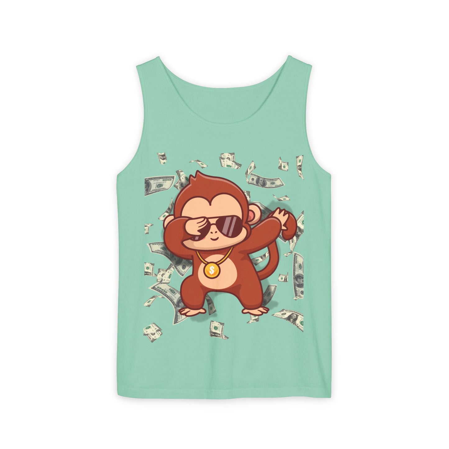 Garment-Dyed Tank Top - Sustainable US Cotton - Unisex Fit, Men's Stylish Tank Top, Specially Made Money Rolling Variant