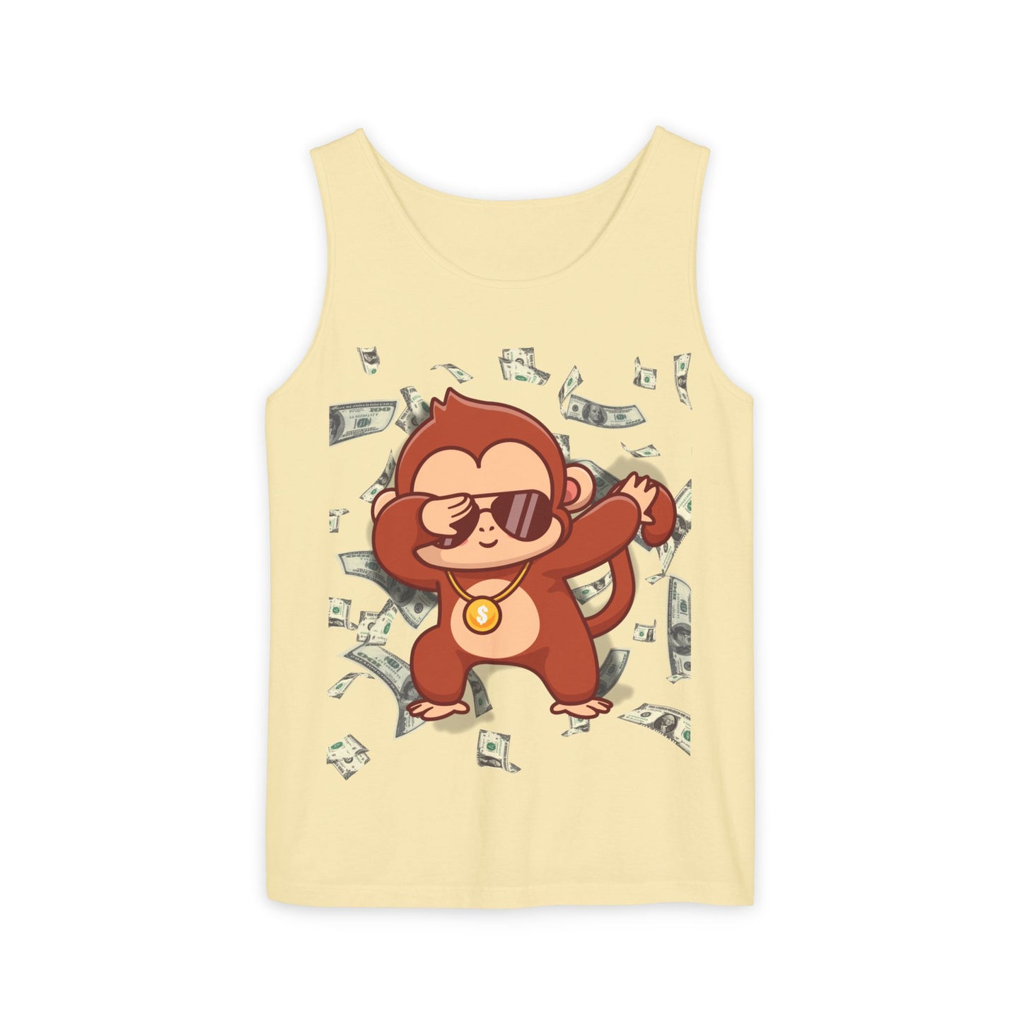 Garment-Dyed Tank Top - Sustainable US Cotton - Unisex Fit, Men's Stylish Tank Top, Specially Made Money Rolling Variant