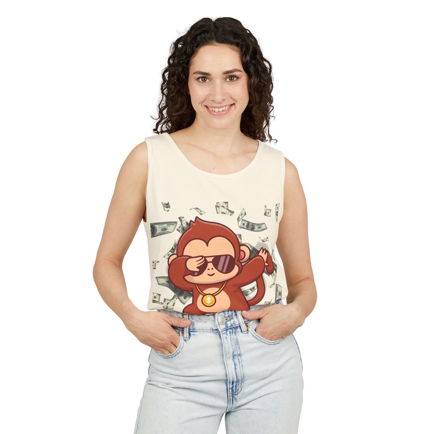 Garment-Dyed Tank Top - Sustainable US Cotton - Unisex Fit, Men's Stylish Tank Top, Specially Made Money Rolling Variant