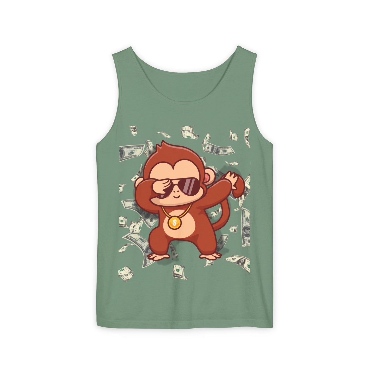 Garment-Dyed Tank Top - Sustainable US Cotton - Unisex Fit, Men's Stylish Tank Top, Specially Made Money Rolling Variant