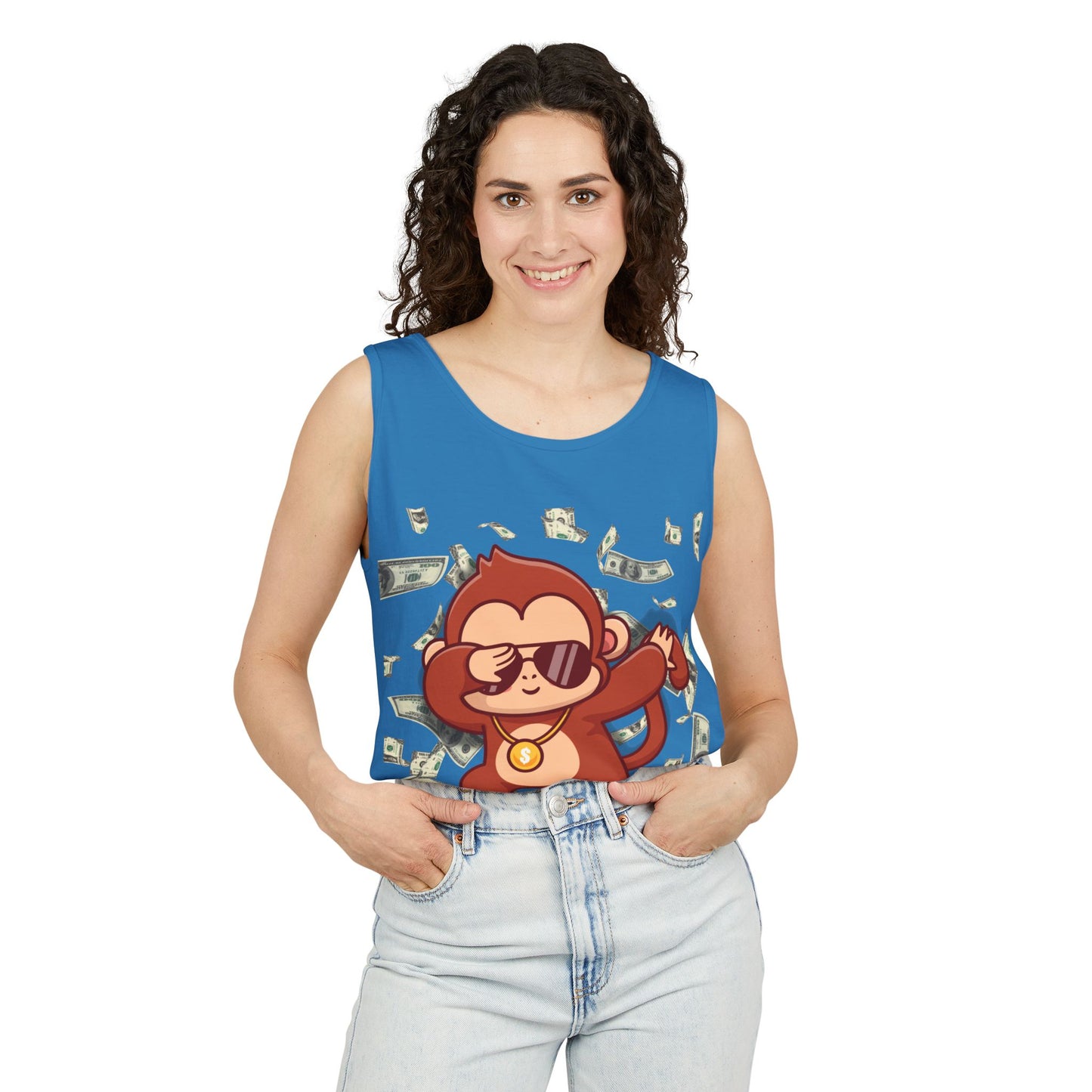 Garment-Dyed Tank Top - Sustainable US Cotton - Unisex Fit, Men's Stylish Tank Top, Specially Made Money Rolling Variant