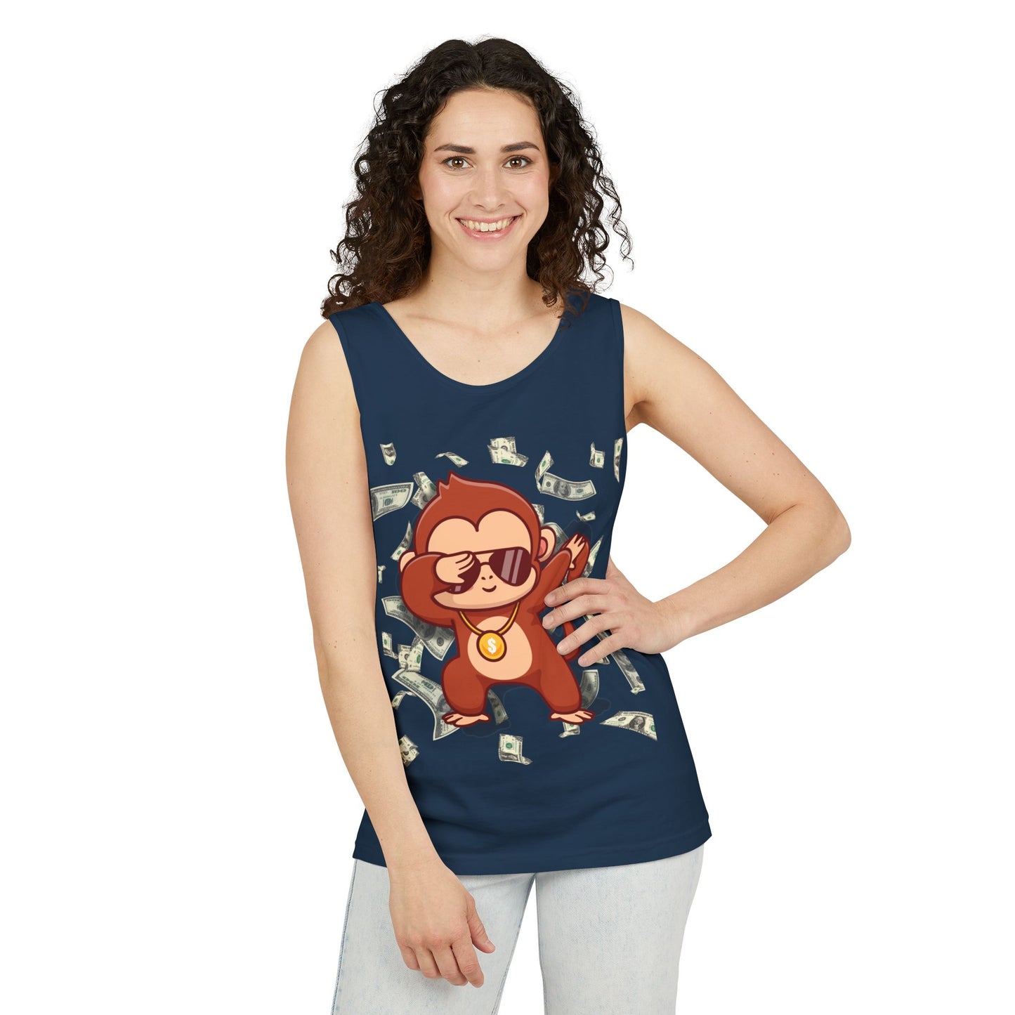 Garment-Dyed Tank Top - Sustainable US Cotton - Unisex Fit, Men's Stylish Tank Top, Specially Made Money Rolling Variant