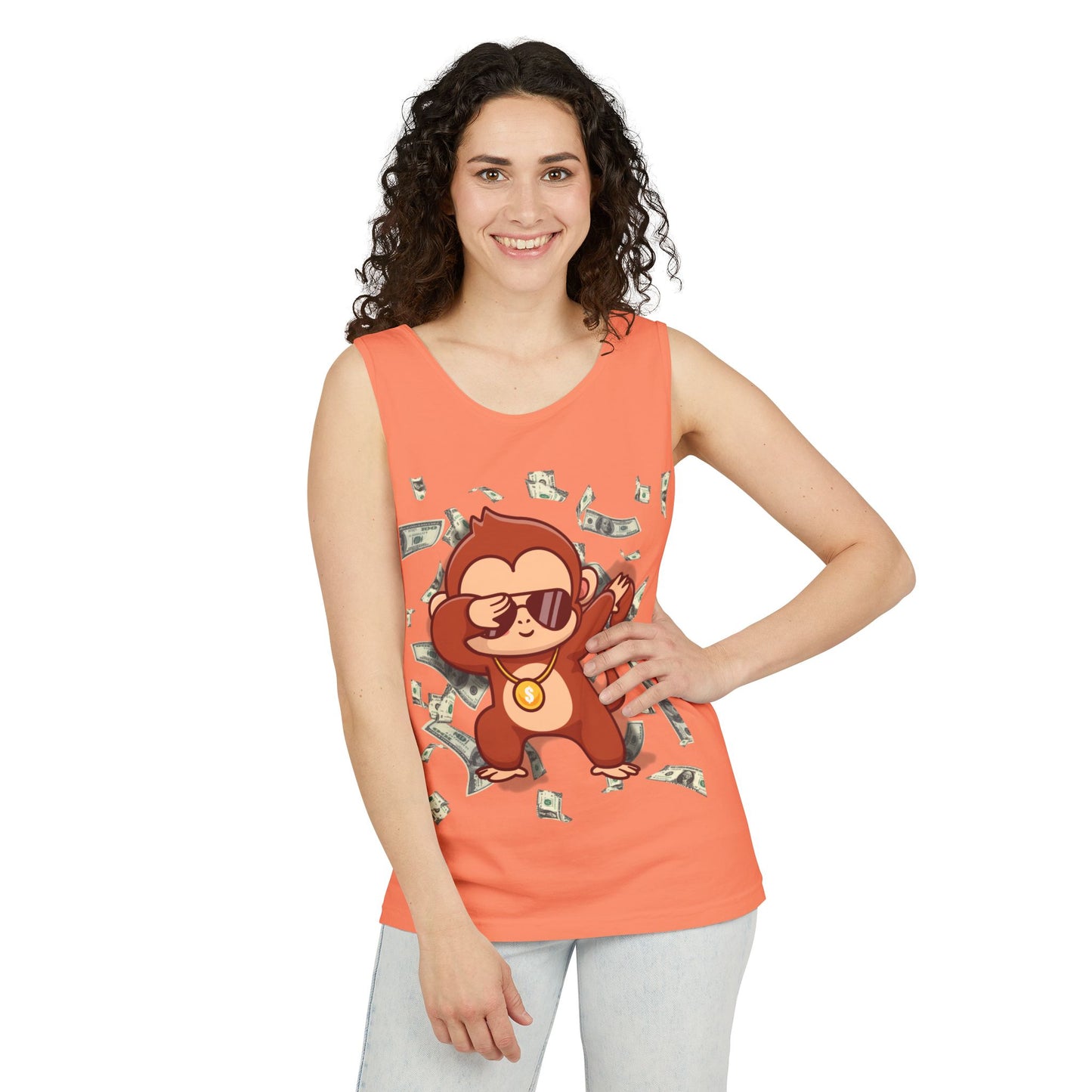 Garment-Dyed Tank Top - Sustainable US Cotton - Unisex Fit, Men's Stylish Tank Top, Specially Made Money Rolling Variant