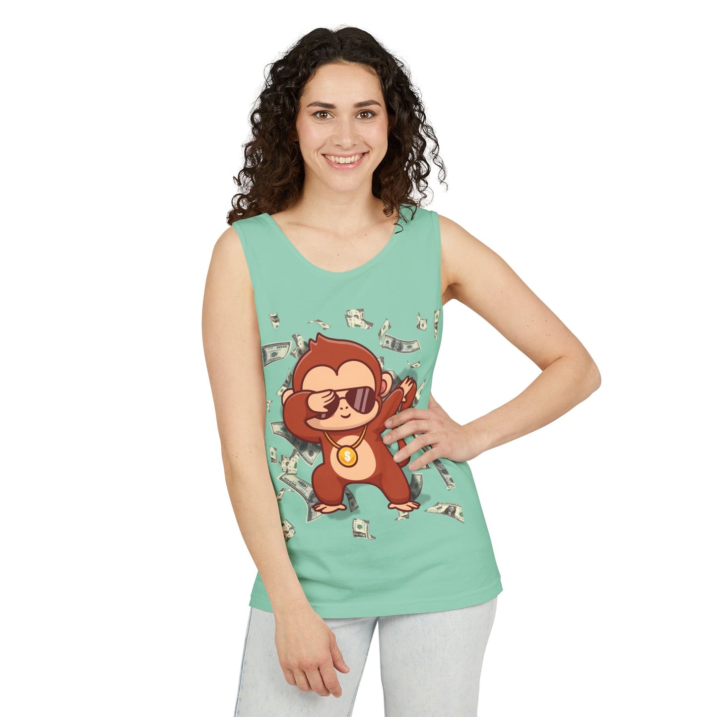 Garment-Dyed Tank Top - Sustainable US Cotton - Unisex Fit, Men's Stylish Tank Top, Specially Made Money Rolling Variant