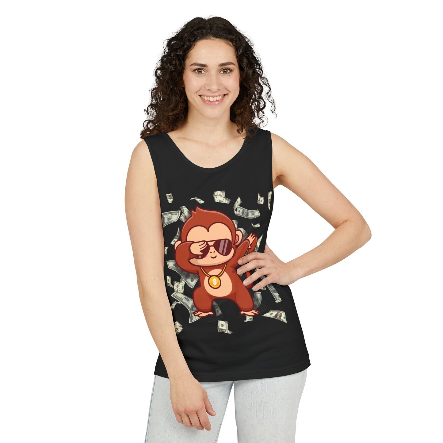 Garment-Dyed Tank Top - Sustainable US Cotton - Unisex Fit, Men's Stylish Tank Top, Specially Made Money Rolling Variant