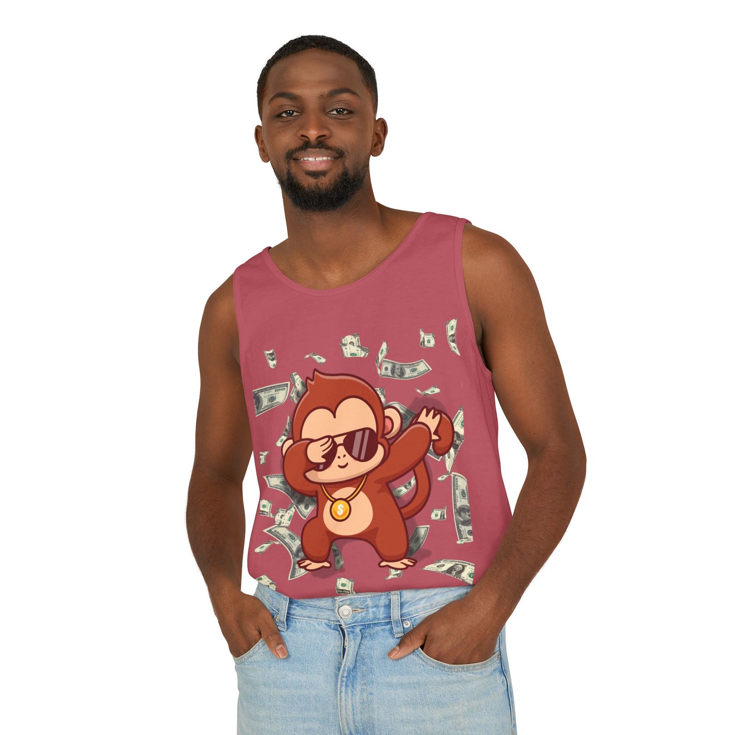 Garment-Dyed Tank Top - Sustainable US Cotton - Unisex Fit, Men's Stylish Tank Top, Specially Made Money Rolling Variant