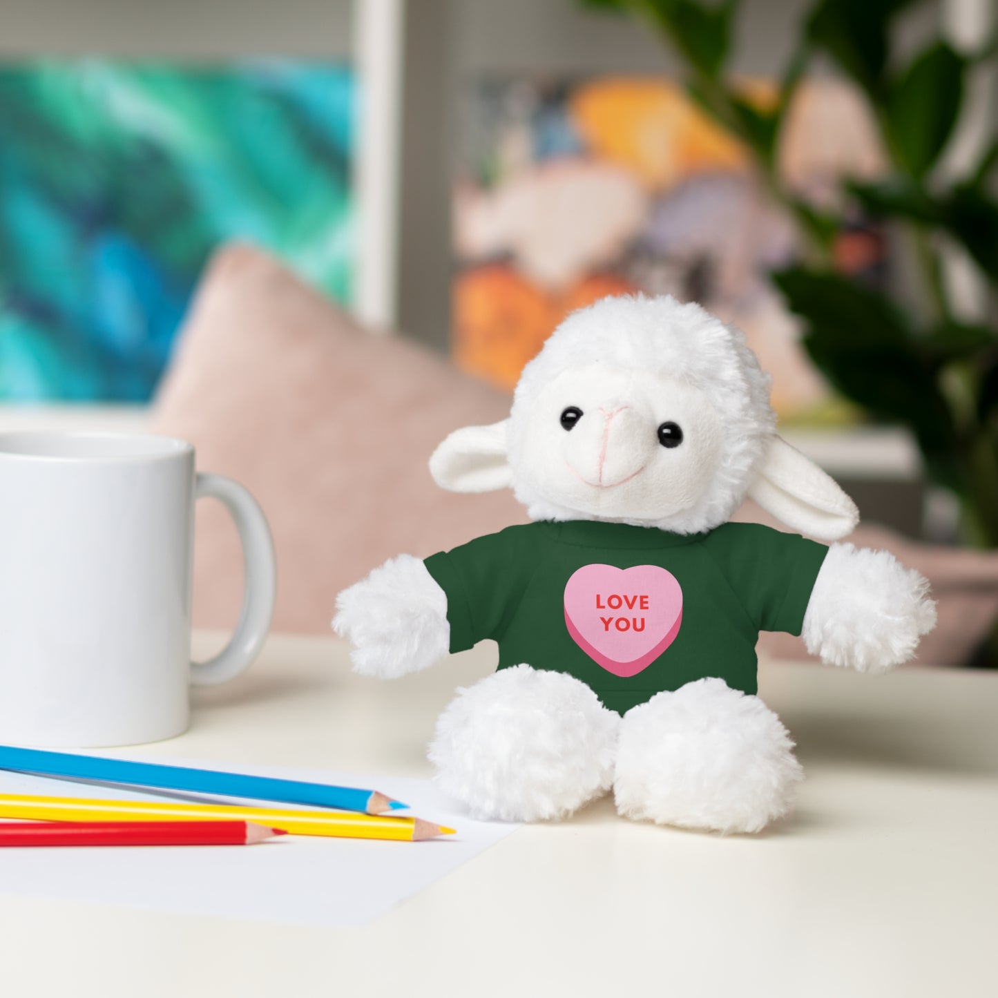 Love You Stuffed Animal with Tee | Adorable Gift for Kids & Occasions, Best Gift For Him/Her, Valentine Special Edition