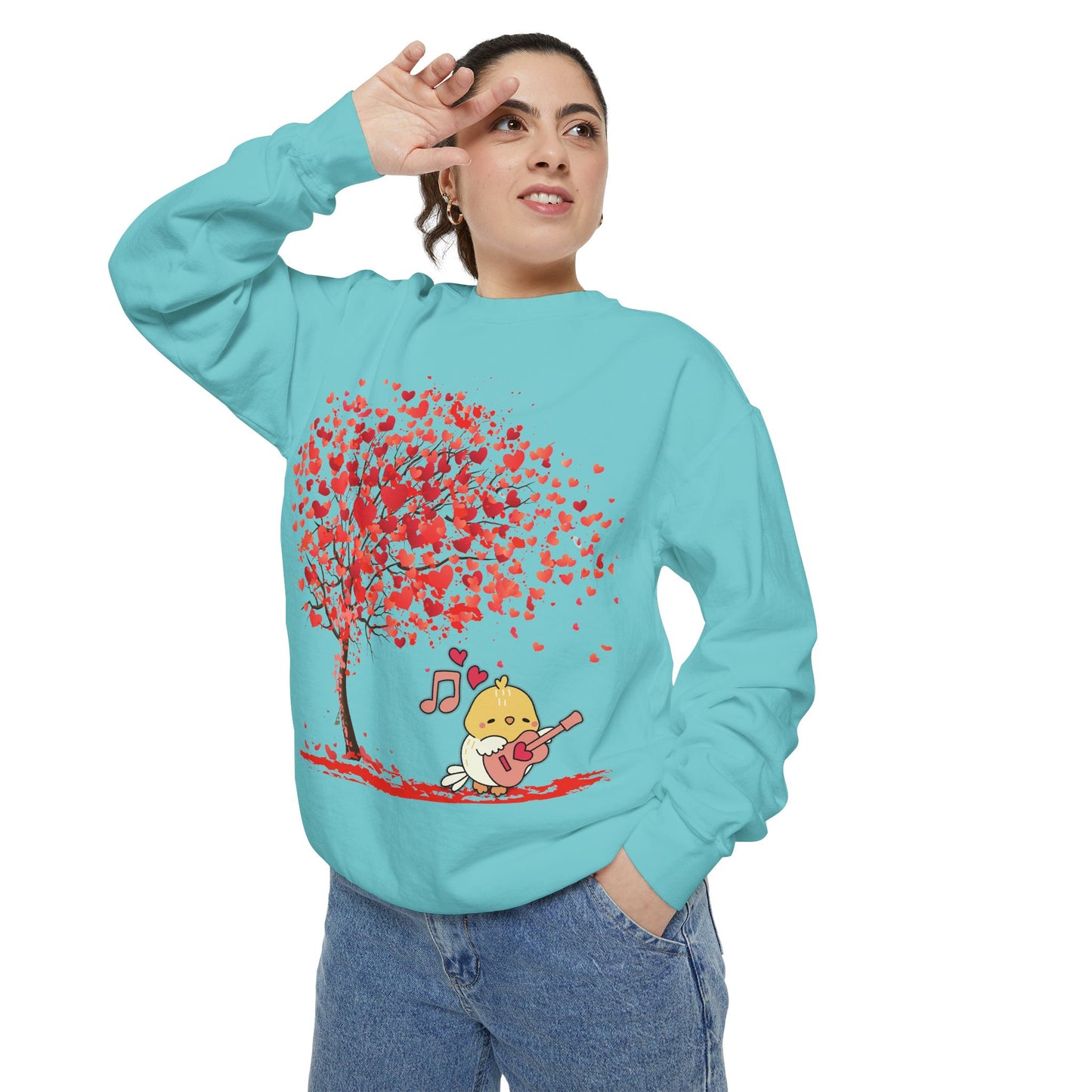 Cute Love Tree Unisex Sweatshirt - Perfect for Valentine's Day