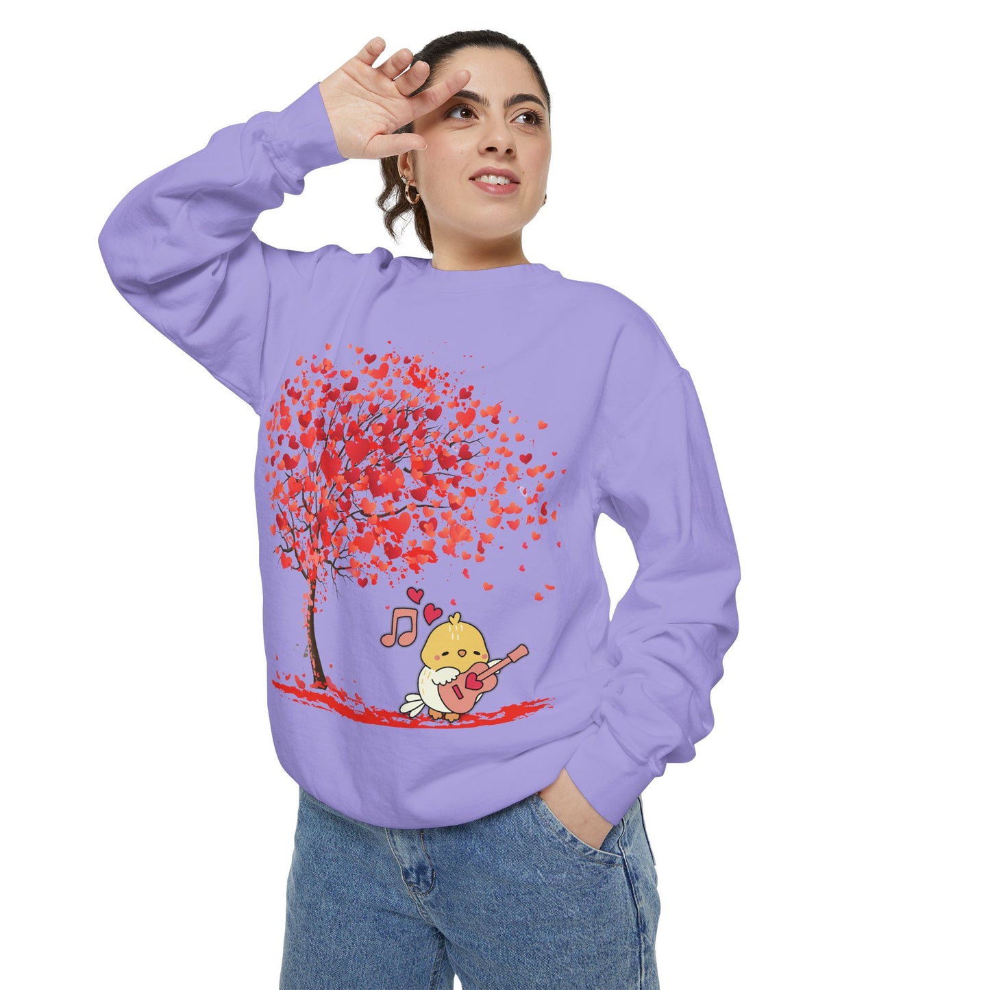 Cute Love Tree Unisex Sweatshirt - Perfect for Valentine's Day