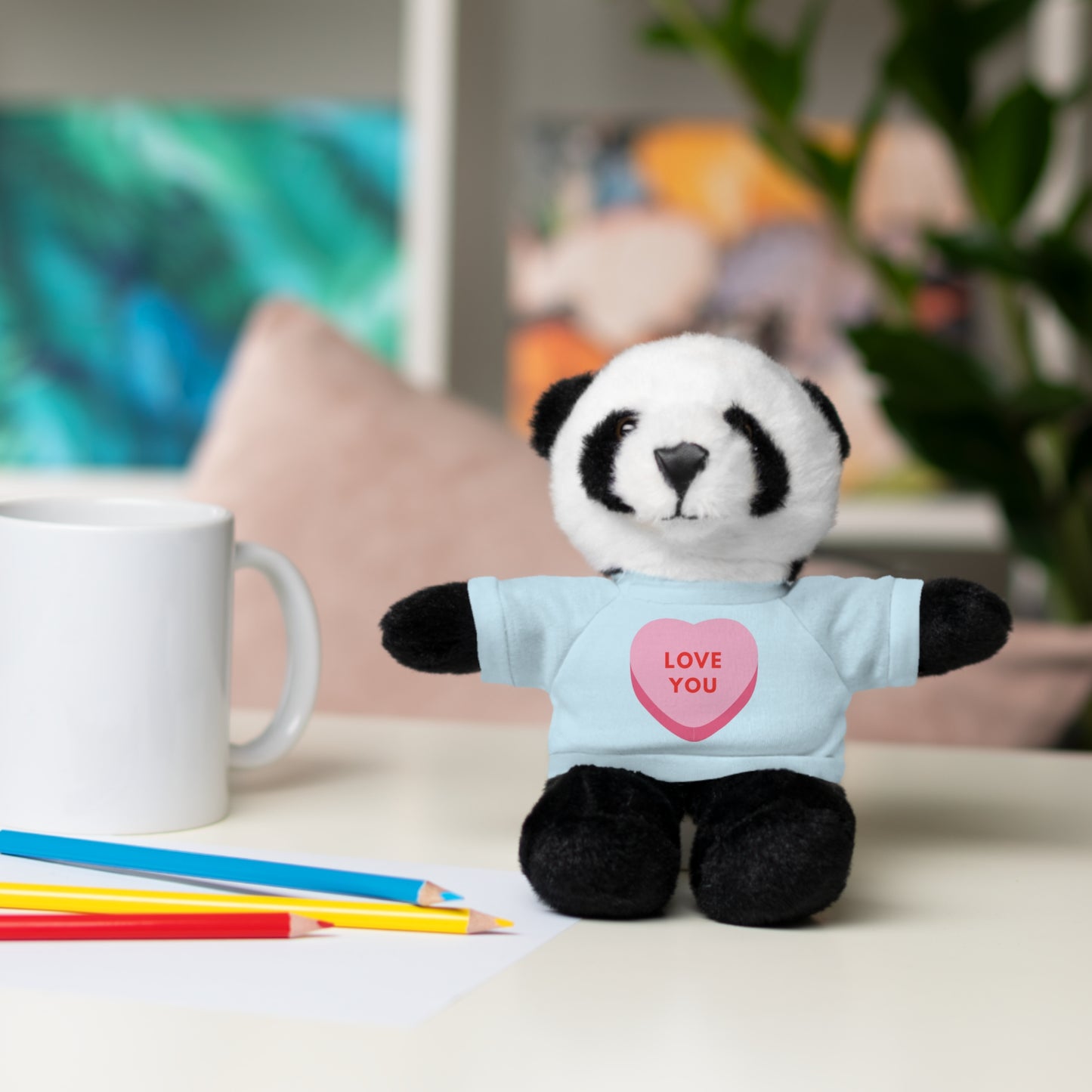 Love You Stuffed Animal with Tee | Adorable Gift for Kids & Occasions, Best Gift For Him/Her, Valentine Special Edition