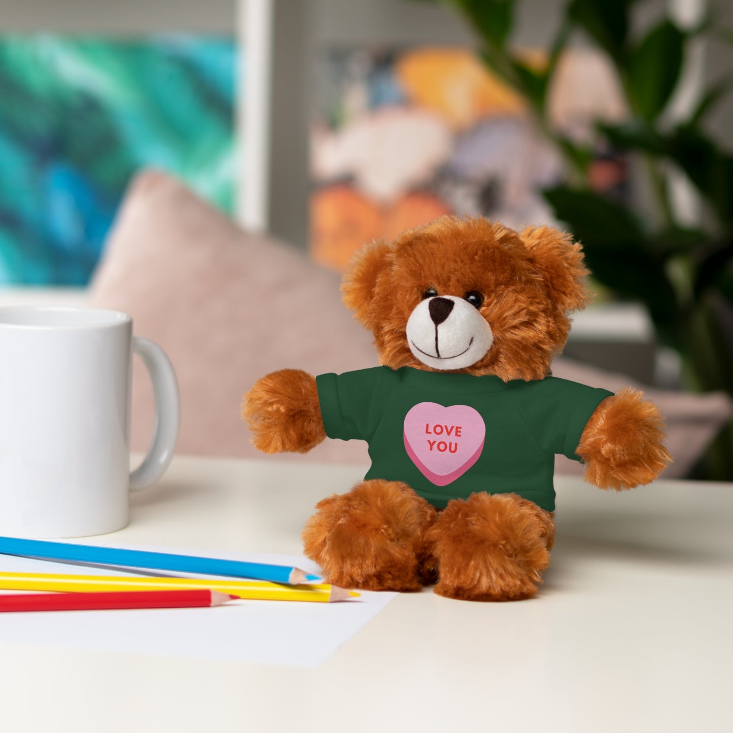 Love You Stuffed Animal with Tee | Adorable Gift for Kids & Occasions, Best Gift For Him/Her, Valentine Special Edition