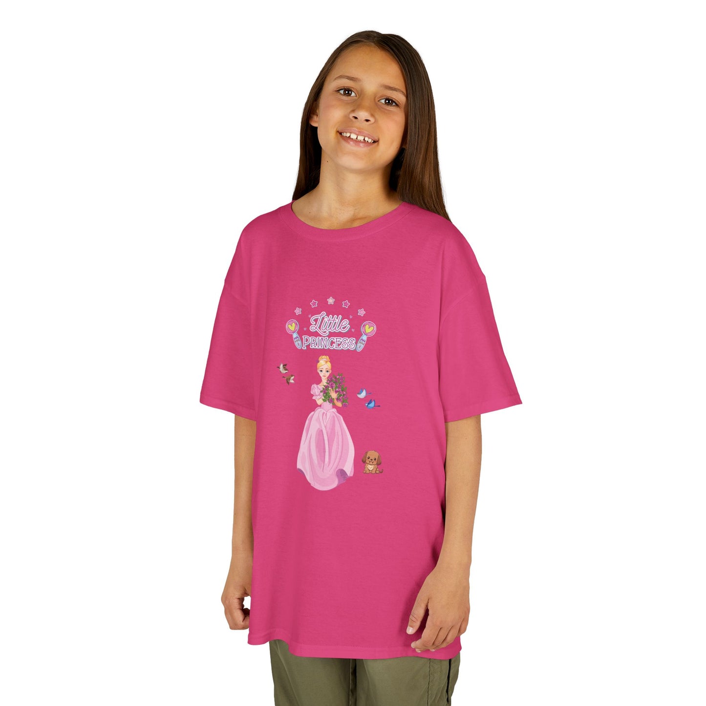 Kids T-Shirt Soft 100% Cotton Classic Fit Tee - Everyday Comfort for Girls, Little Princess, Cute