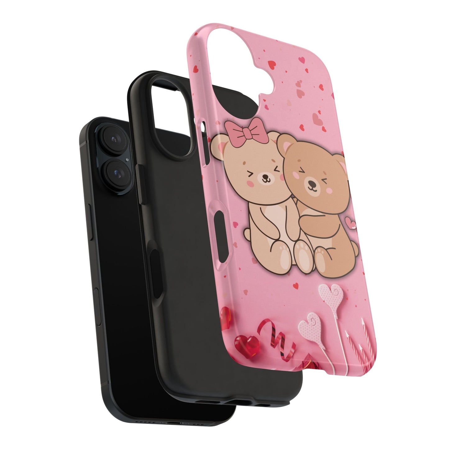 Cute Bear Couple Phone Case - Valentine's Day Gift