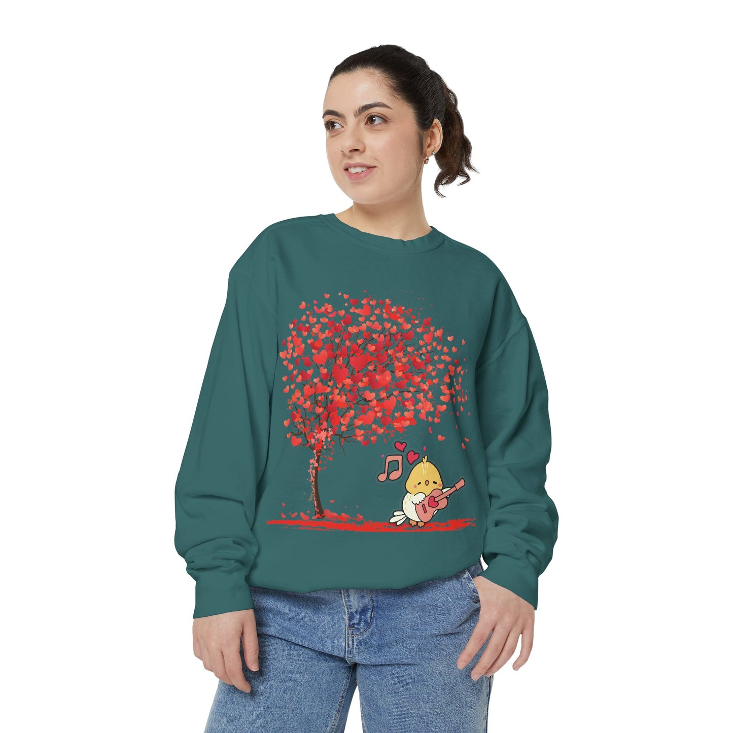 Cute Love Tree Unisex Sweatshirt - Perfect for Valentine's Day