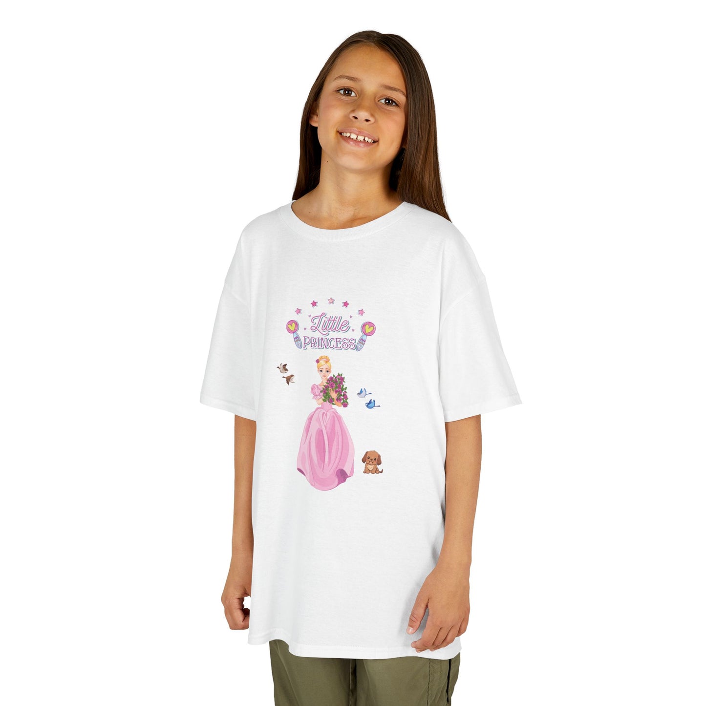 Kids T-Shirt Soft 100% Cotton Classic Fit Tee - Everyday Comfort for Girls, Little Princess, Cute