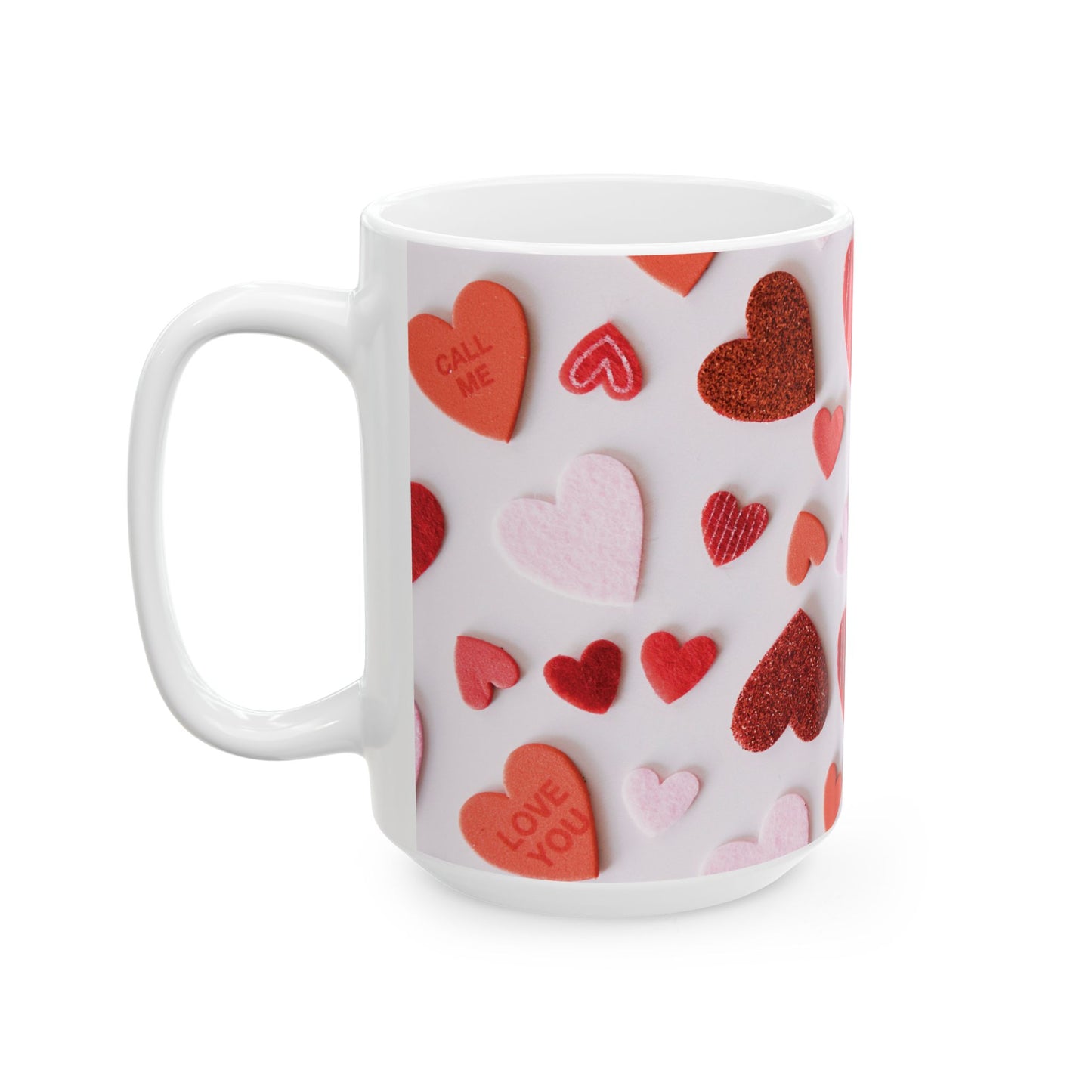 Heartfelt Love Ceramic Mug - Perfect for Valentine's Day Gifts