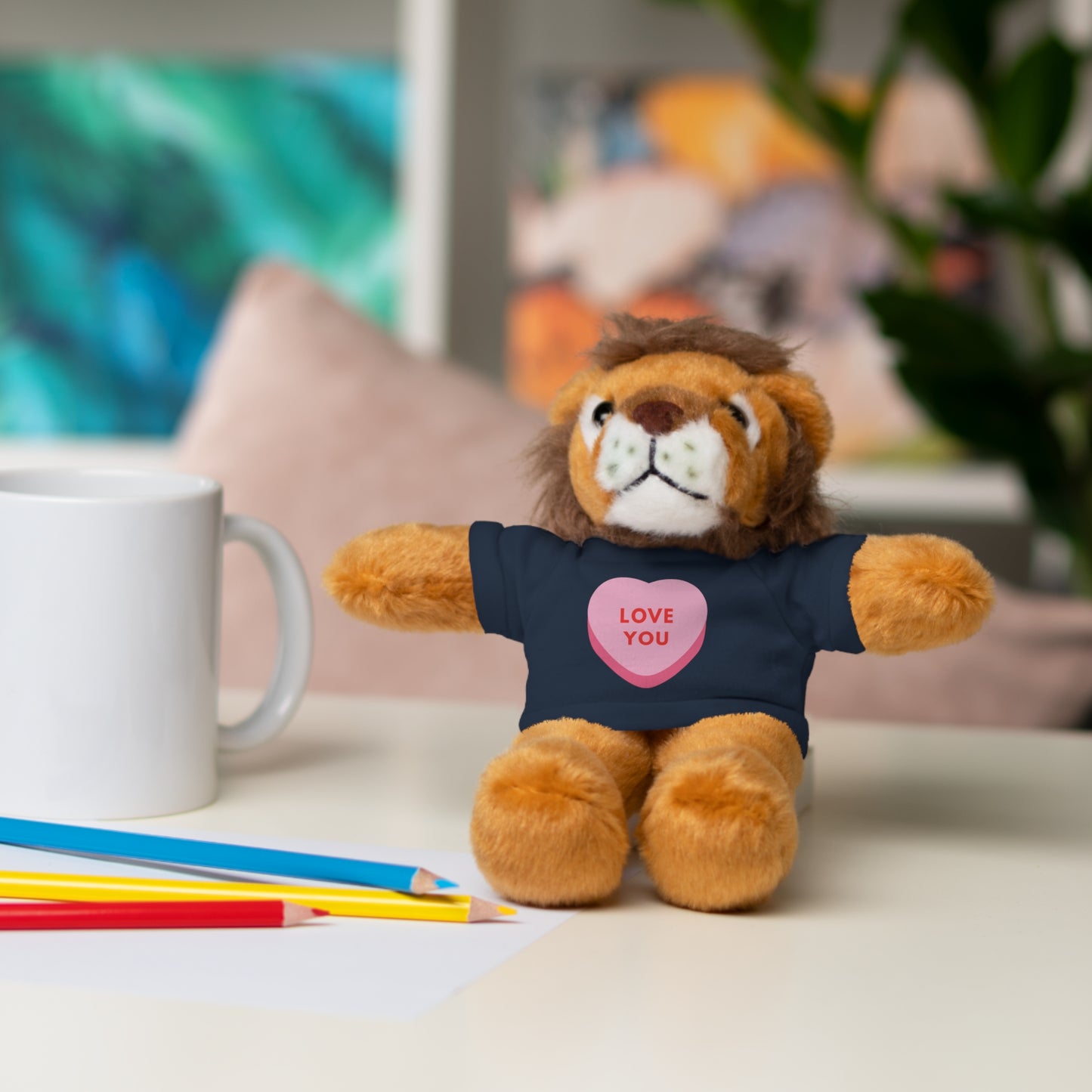 Love You Stuffed Animal with Tee | Adorable Gift for Kids & Occasions, Best Gift For Him/Her, Valentine Special Edition