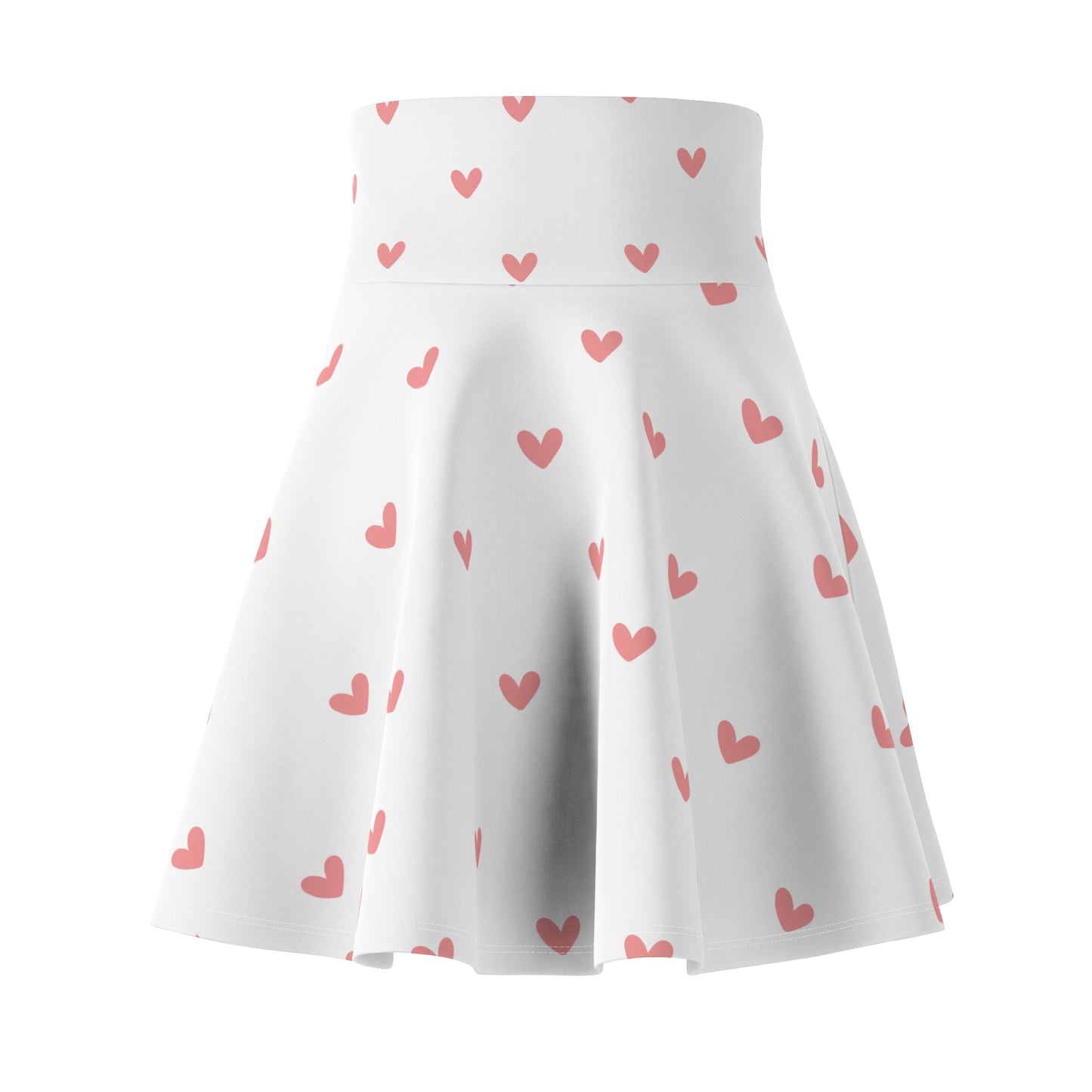 Skater Heart Skirt for Women - Chic and Comfortable , Perfect for Casual Wear and Parties, Cute Skirt, Pink And White Skirt, Elegant And Sophisticated