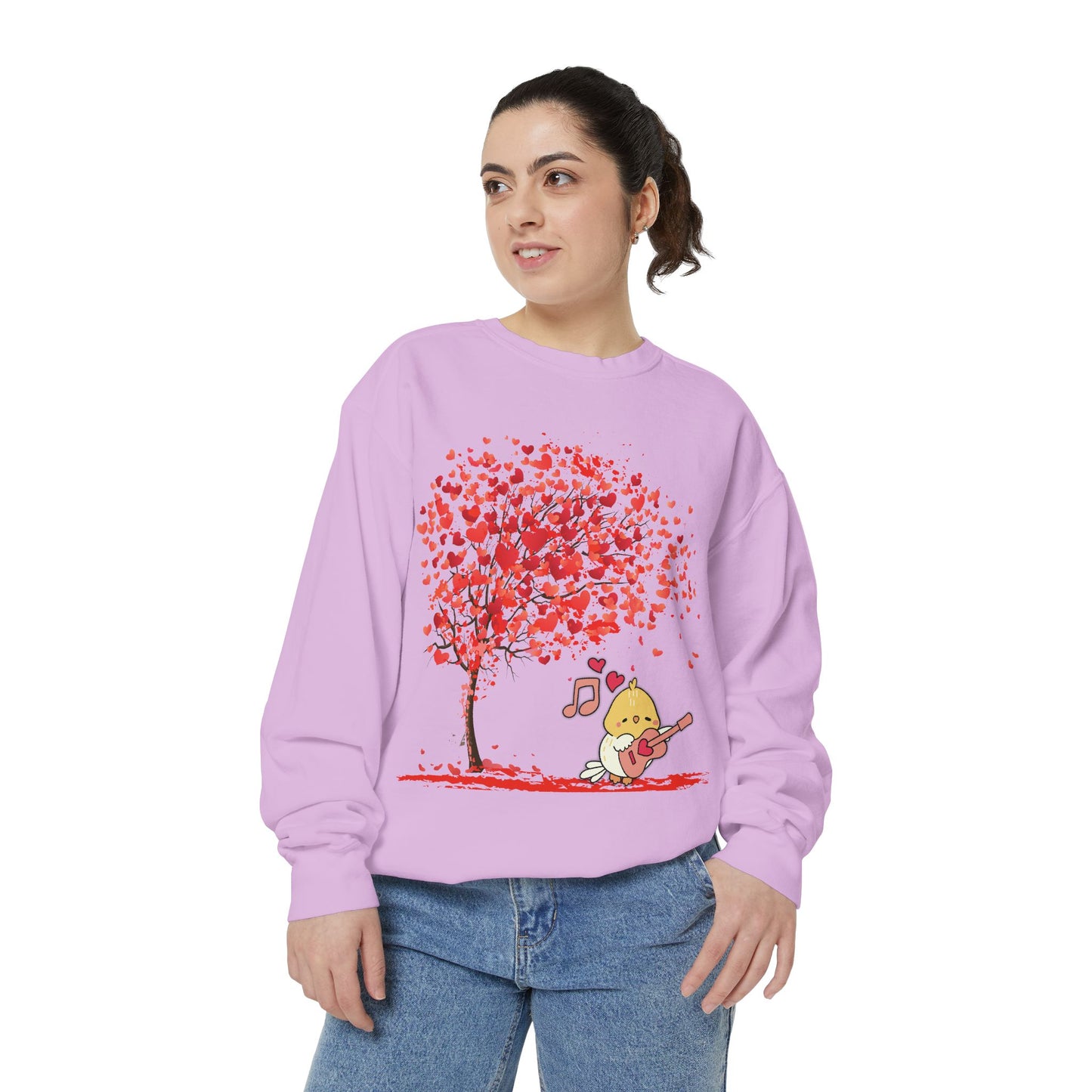 Cute Love Tree Unisex Sweatshirt - Perfect for Valentine's Day