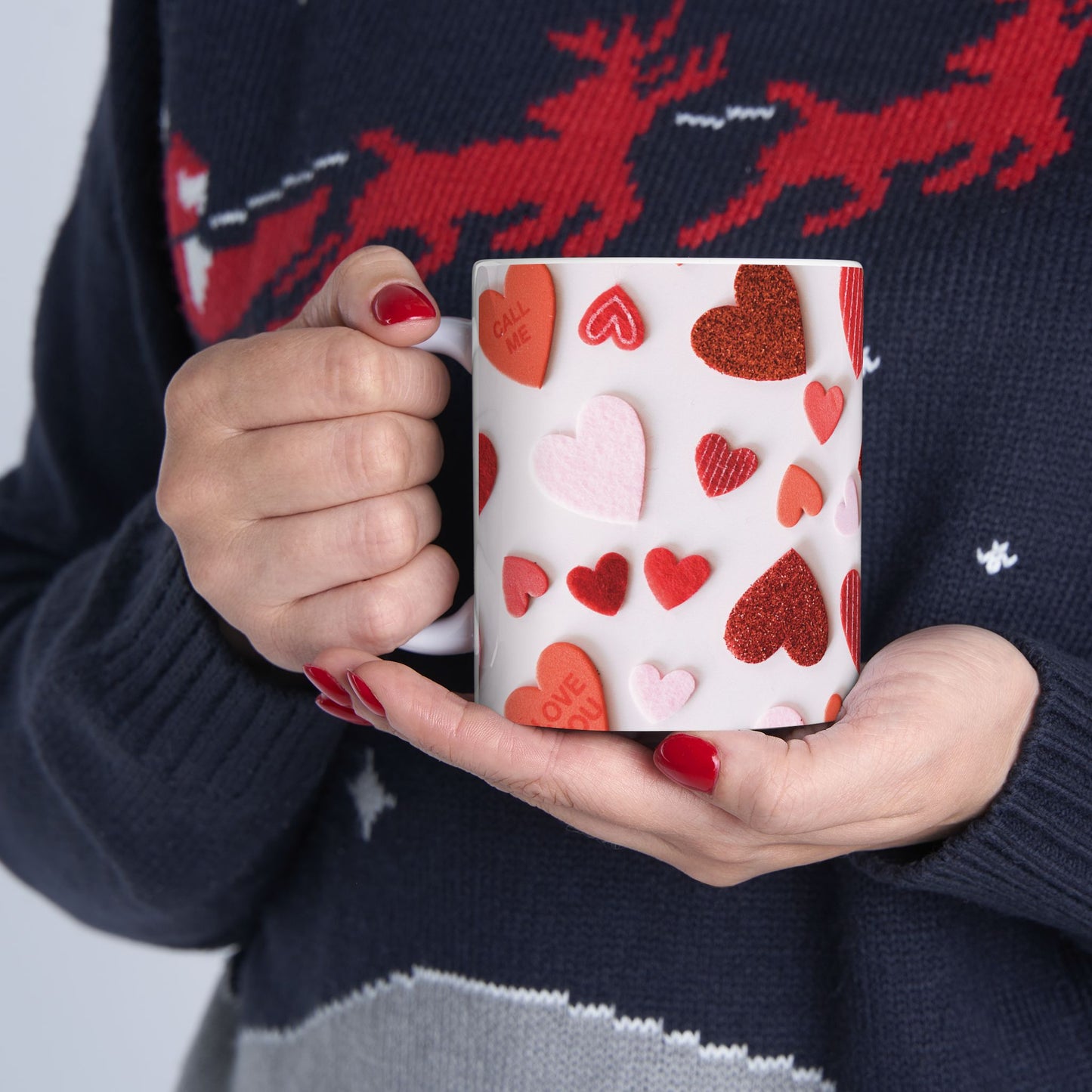 Heartfelt Love Ceramic Mug - Perfect for Valentine's Day Gifts