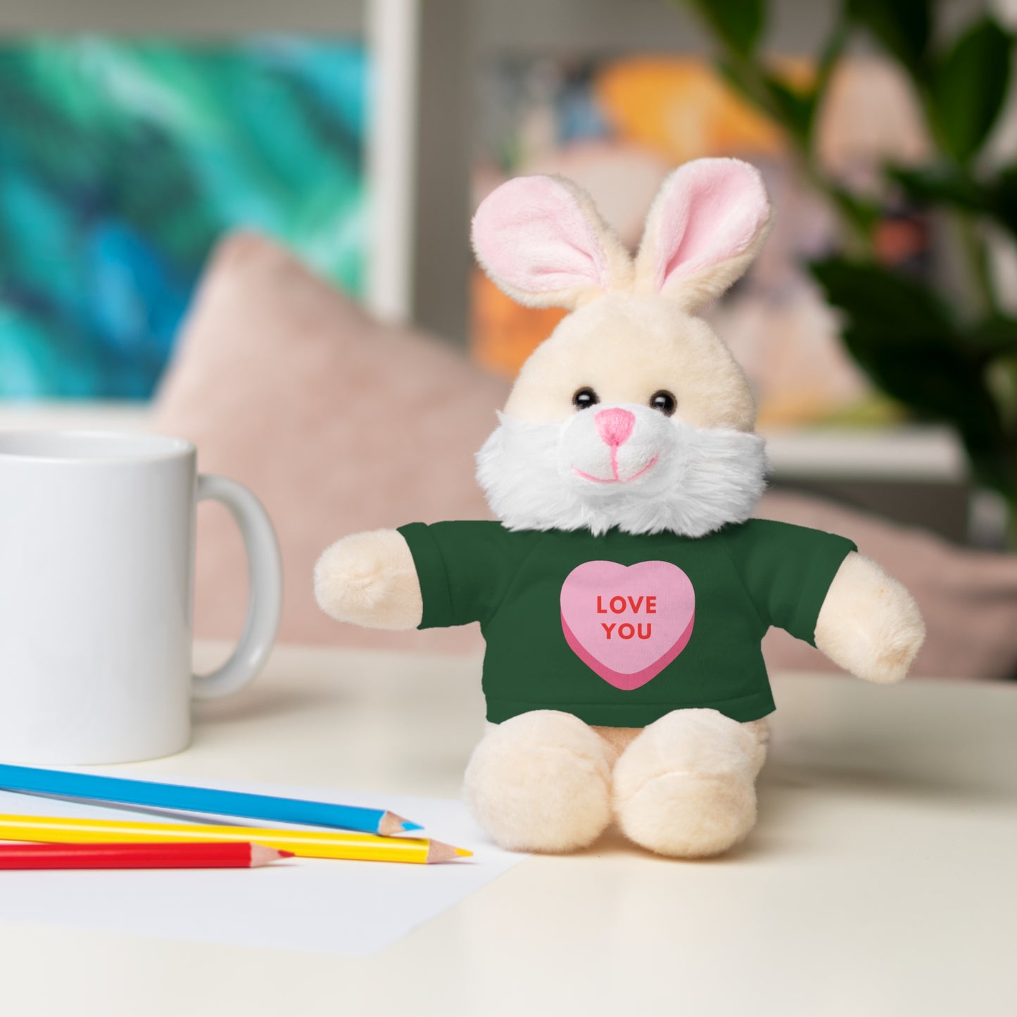 Love You Stuffed Animal with Tee | Adorable Gift for Kids & Occasions, Best Gift For Him/Her, Valentine Special Edition