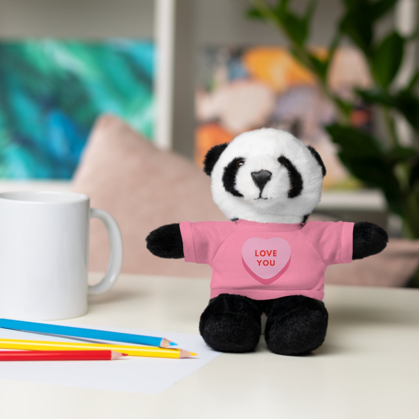 Love You Stuffed Animal with Tee | Adorable Gift for Kids & Occasions, Best Gift For Him/Her, Valentine Special Edition