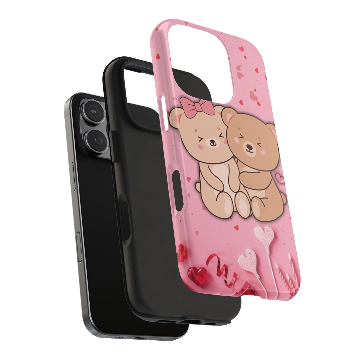 Cute Bear Couple Phone Case - Valentine's Day Gift