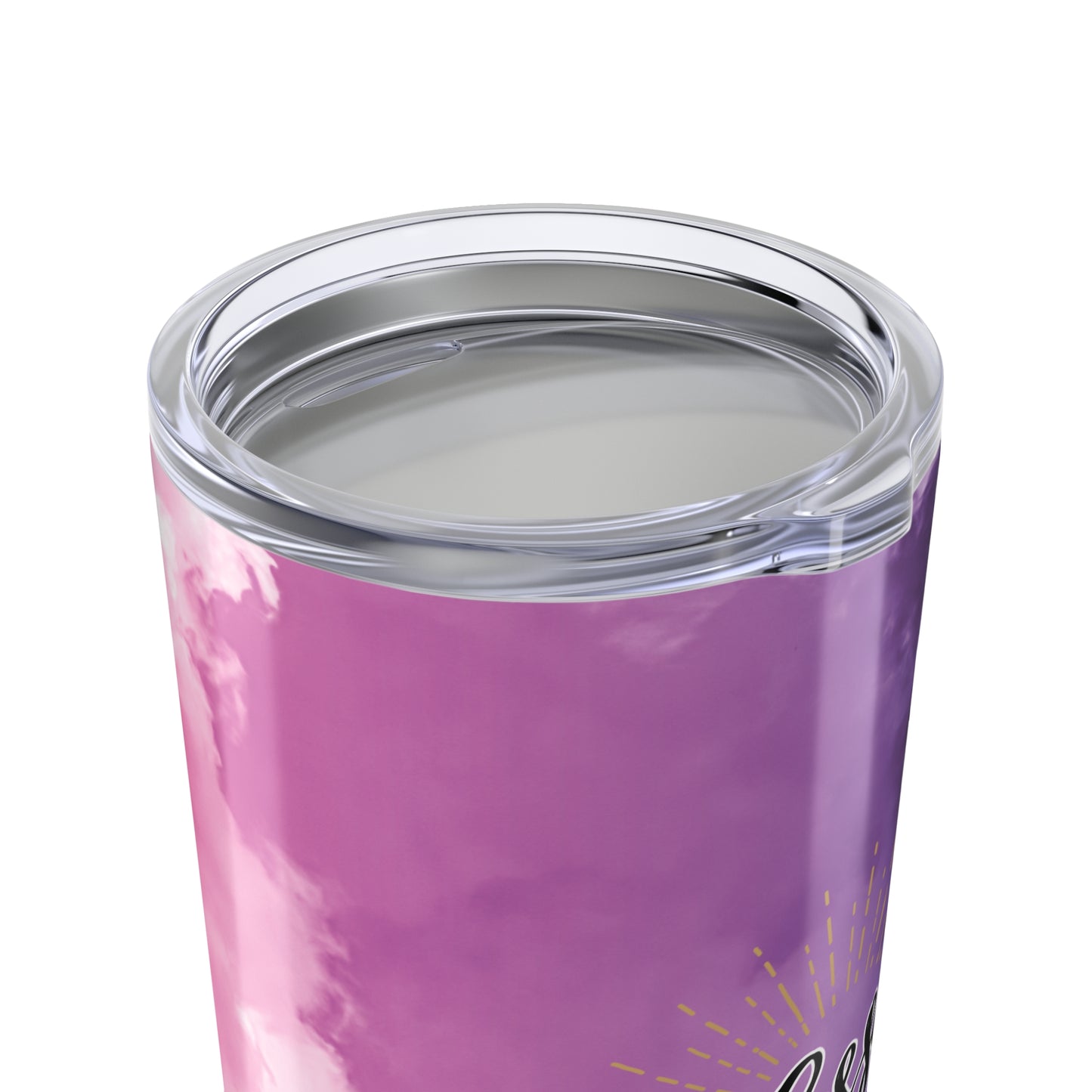 Blessed 20oz Tumbler - Inspirational Travel Mug with Pink and Purple Cloud Design