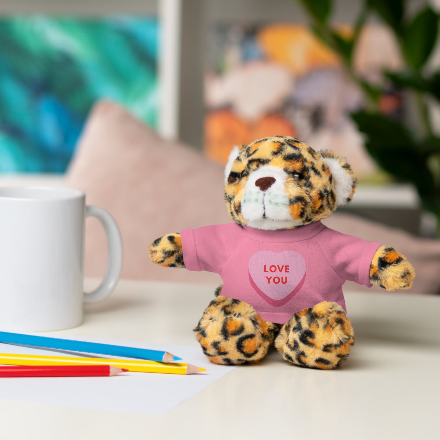 Love You Stuffed Animal with Tee | Adorable Gift for Kids & Occasions, Best Gift For Him/Her, Valentine Special Edition