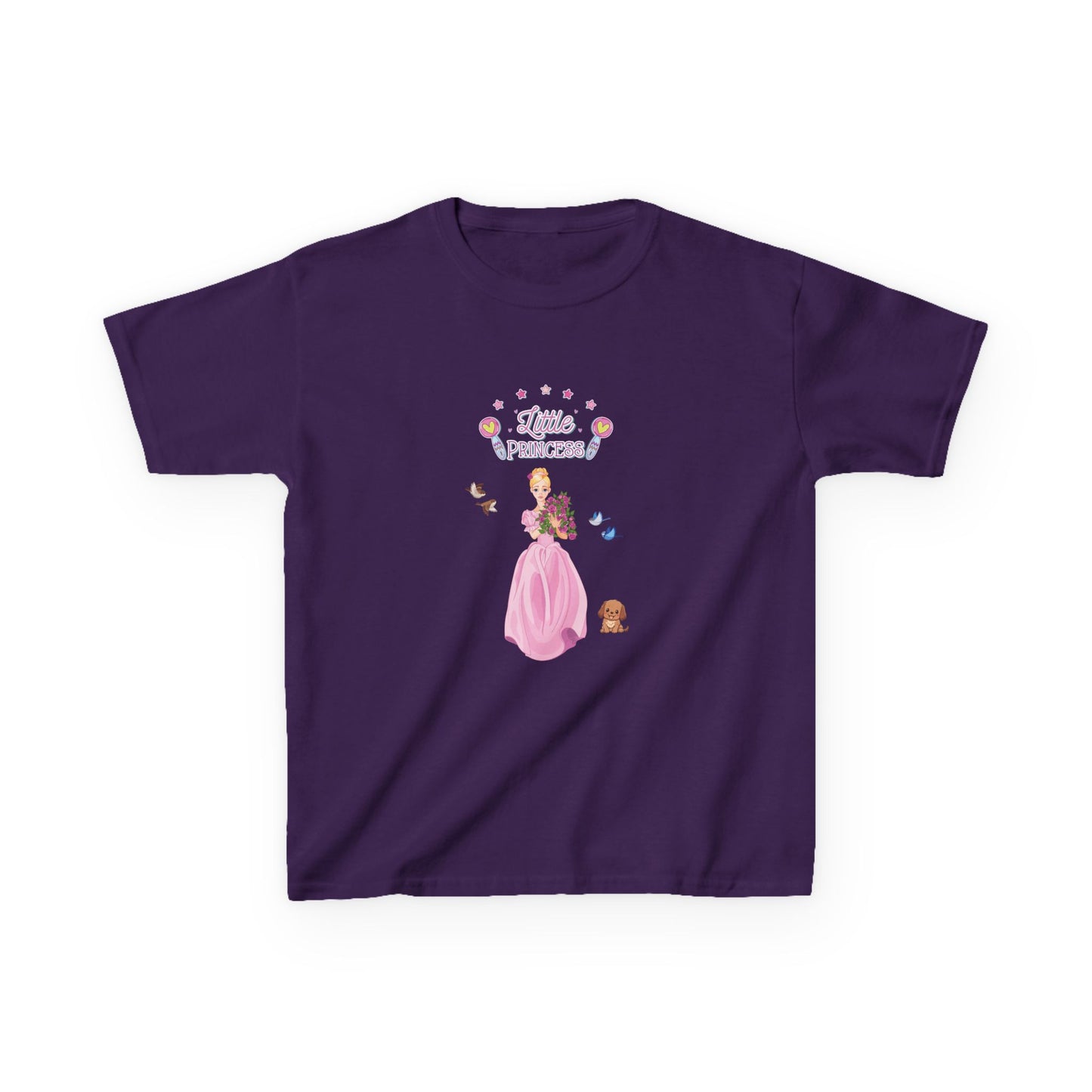 Kids T-Shirt Soft 100% Cotton Classic Fit Tee - Everyday Comfort for Girls, Little Princess, Cute