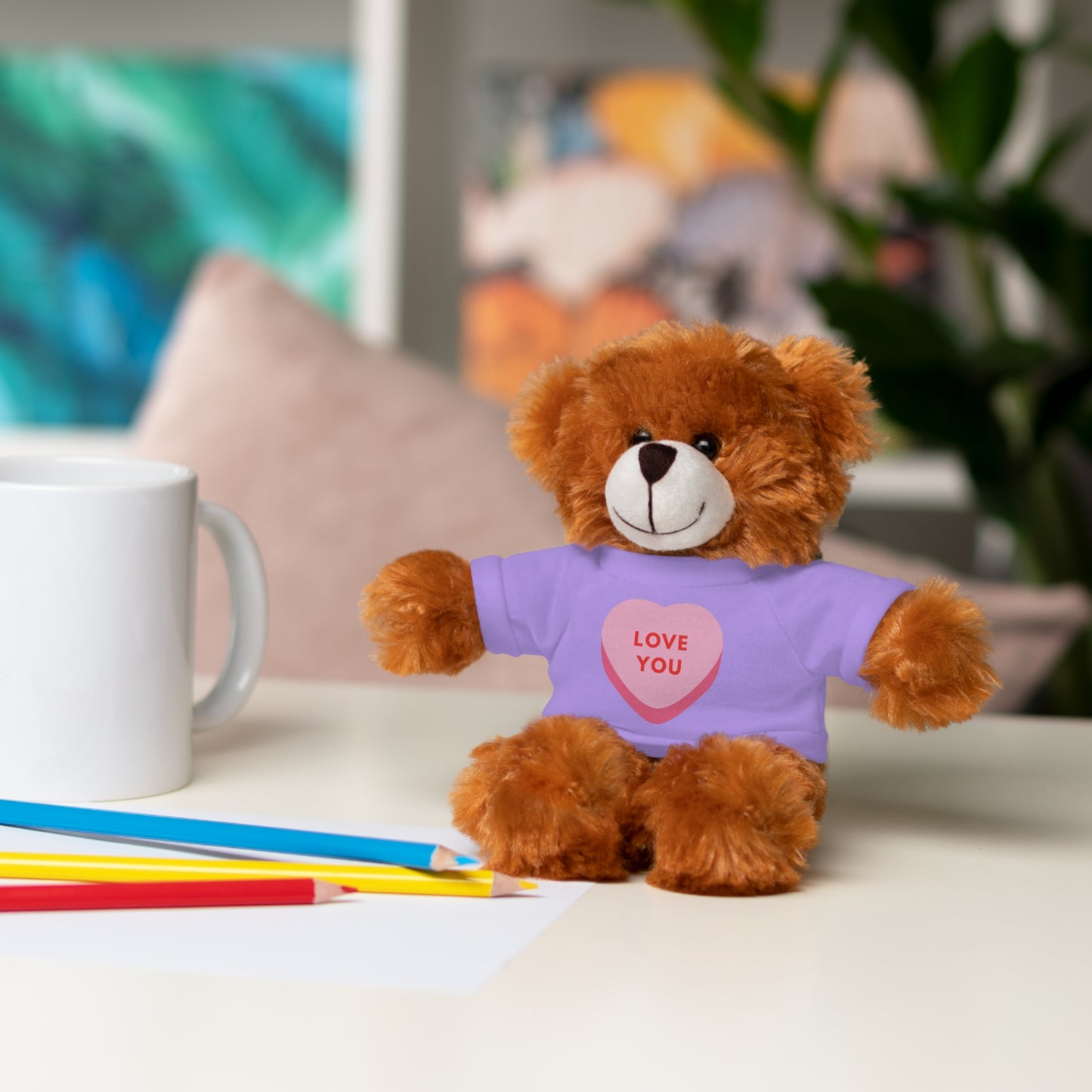 Love You Stuffed Animal with Tee | Adorable Gift for Kids & Occasions, Best Gift For Him/Her, Valentine Special Edition