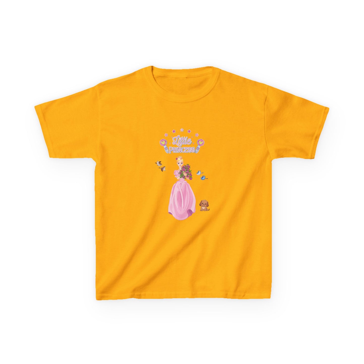 Kids T-Shirt Soft 100% Cotton Classic Fit Tee - Everyday Comfort for Girls, Little Princess, Cute