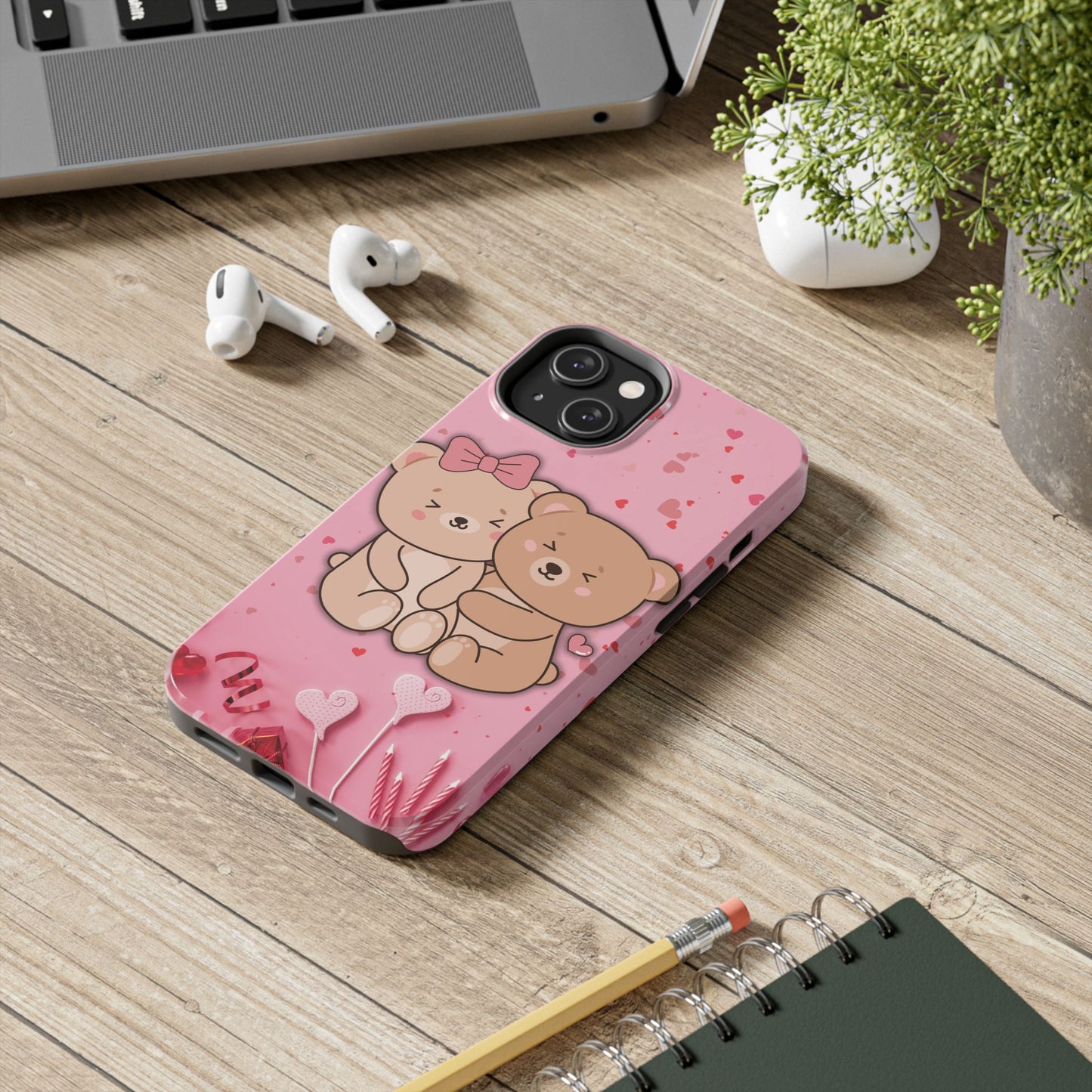 Cute Bear Couple Phone Case - Valentine's Day Gift