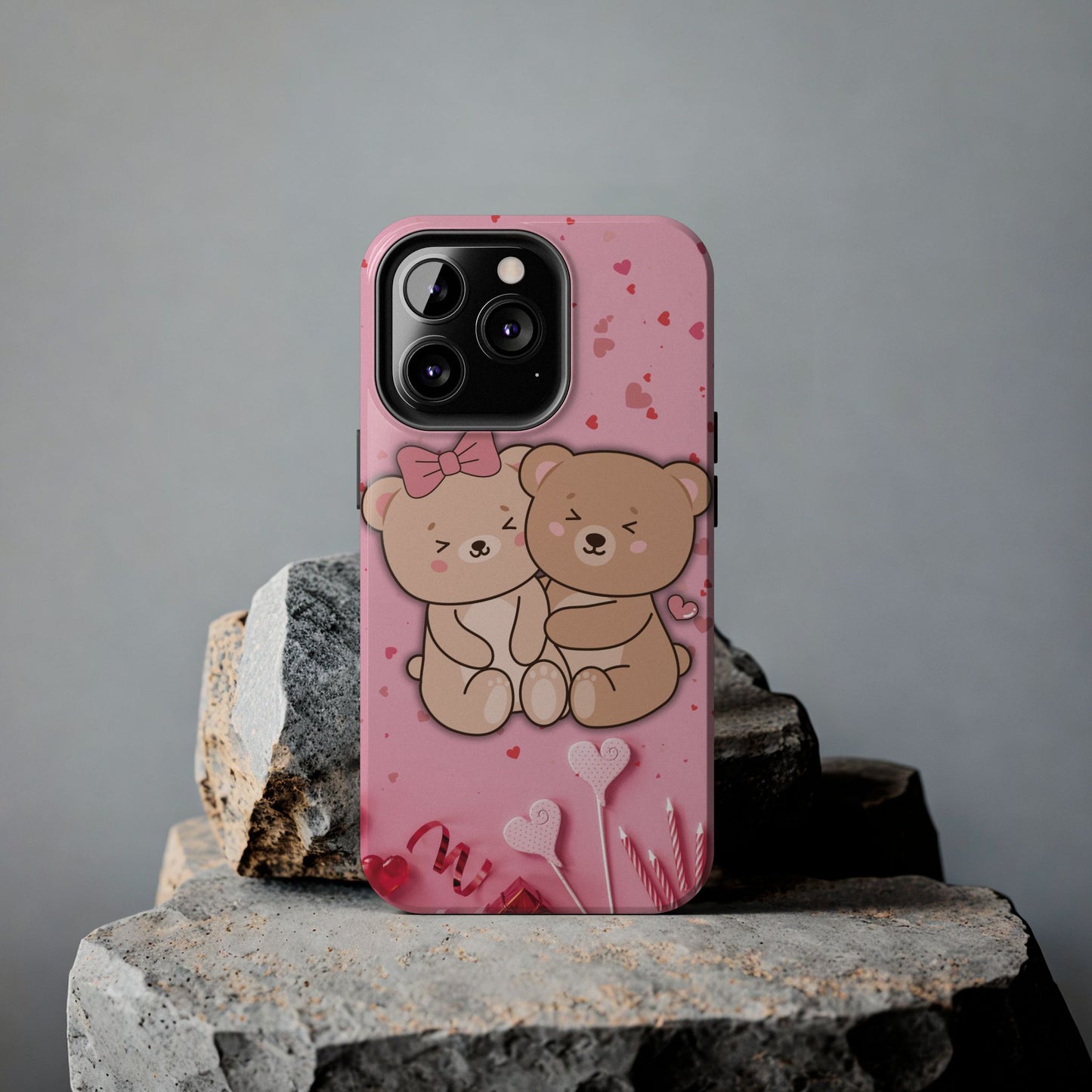 Cute Bear Couple Phone Case - Valentine's Day Gift