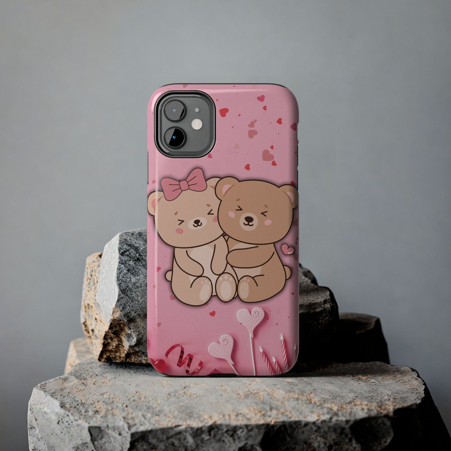 Cute Bear Couple Phone Case - Valentine's Day Gift