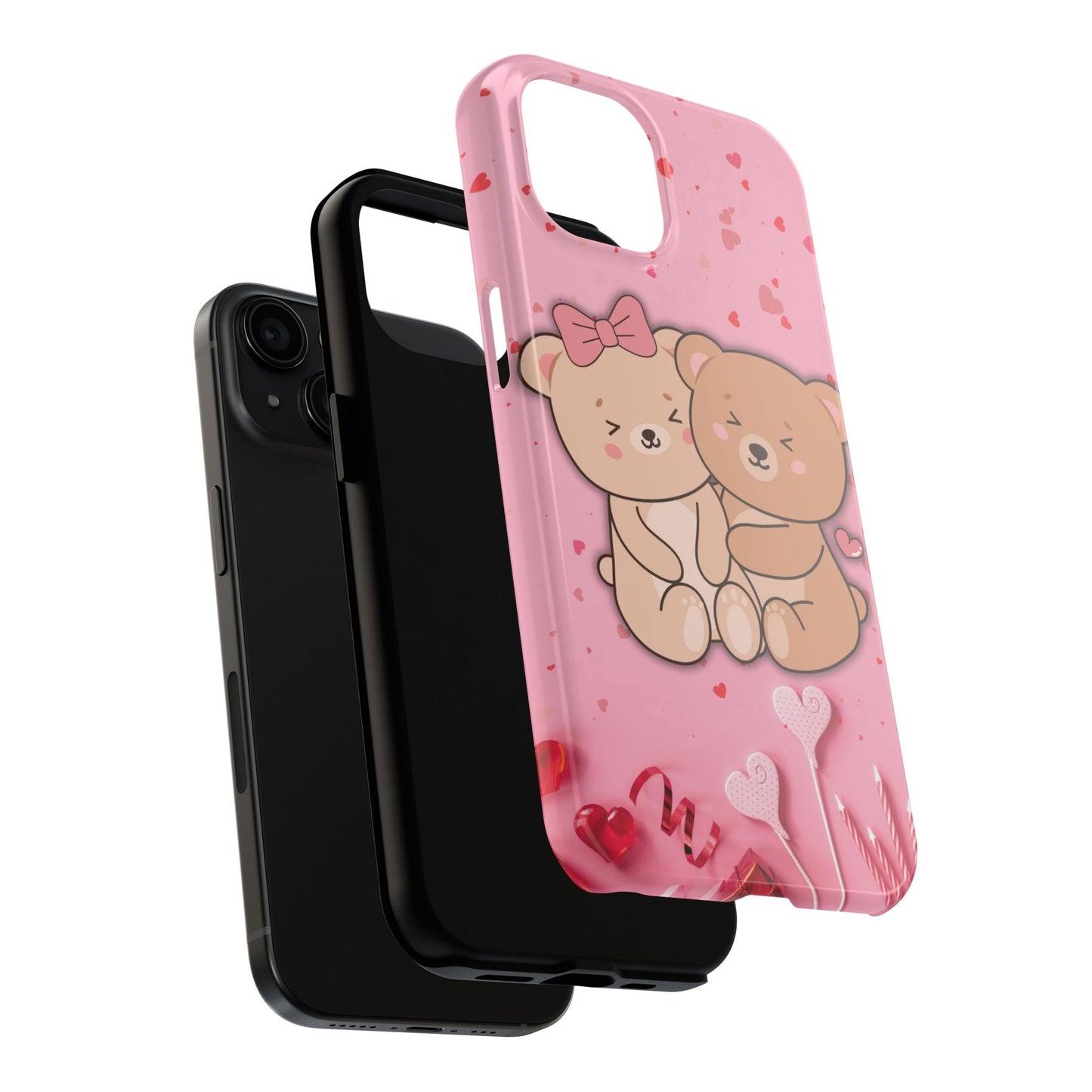 Cute Bear Couple Phone Case - Valentine's Day Gift